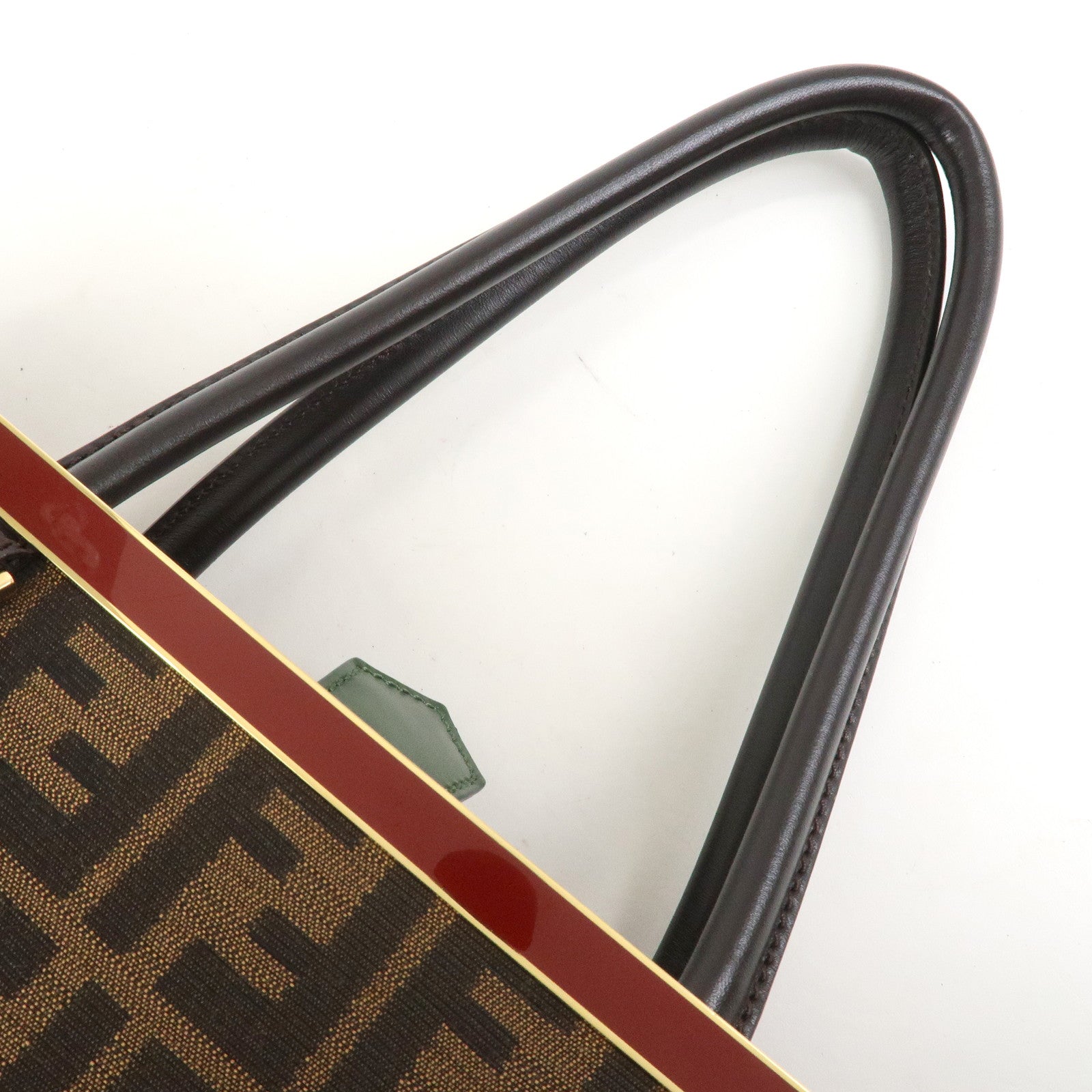 FENDI Zucca Canvas Unborn Calf Toujours Cow Print Tote Bag 8BH251