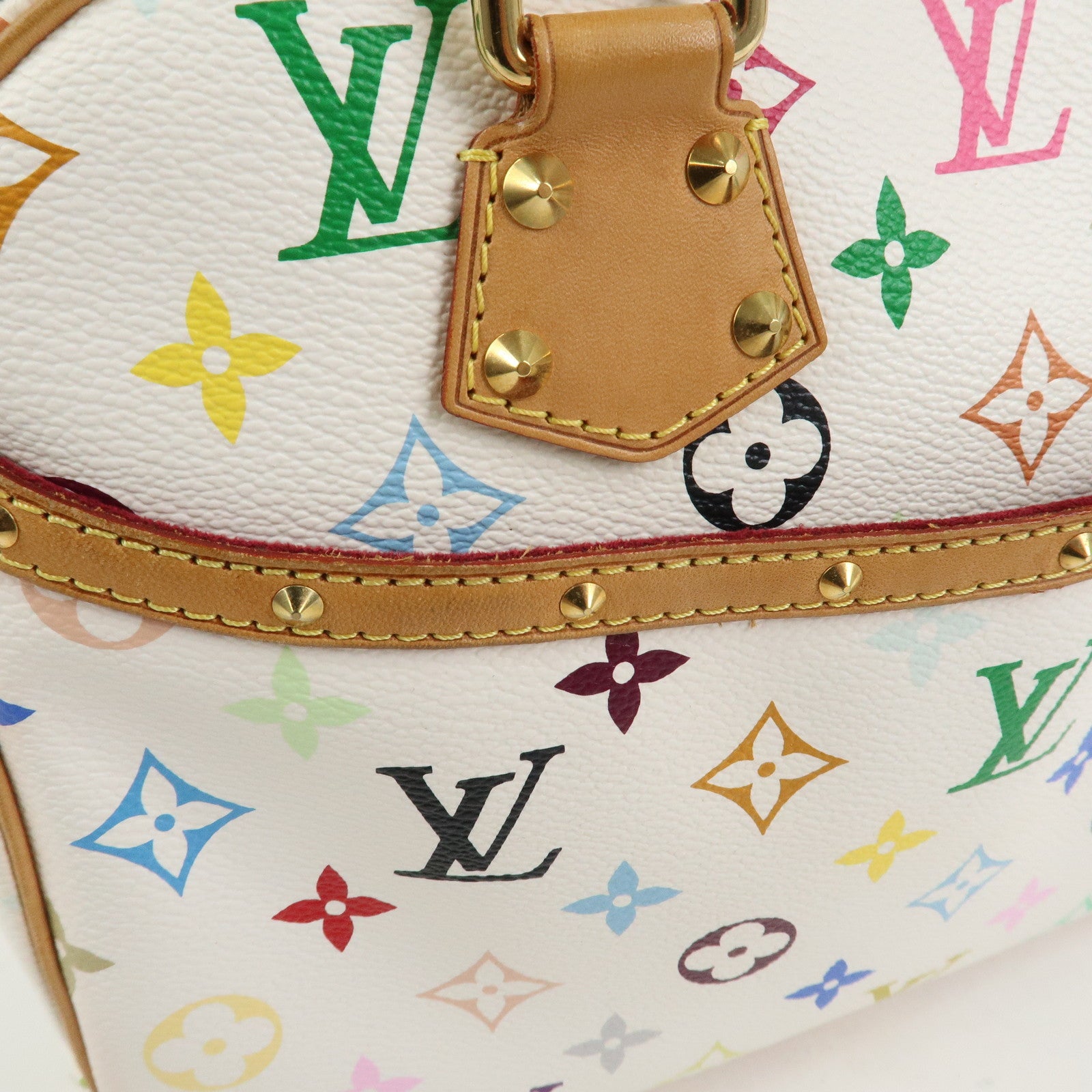 Louis Vuitton Monogram Multicolor Trouville Hand Bag Blanc M92663