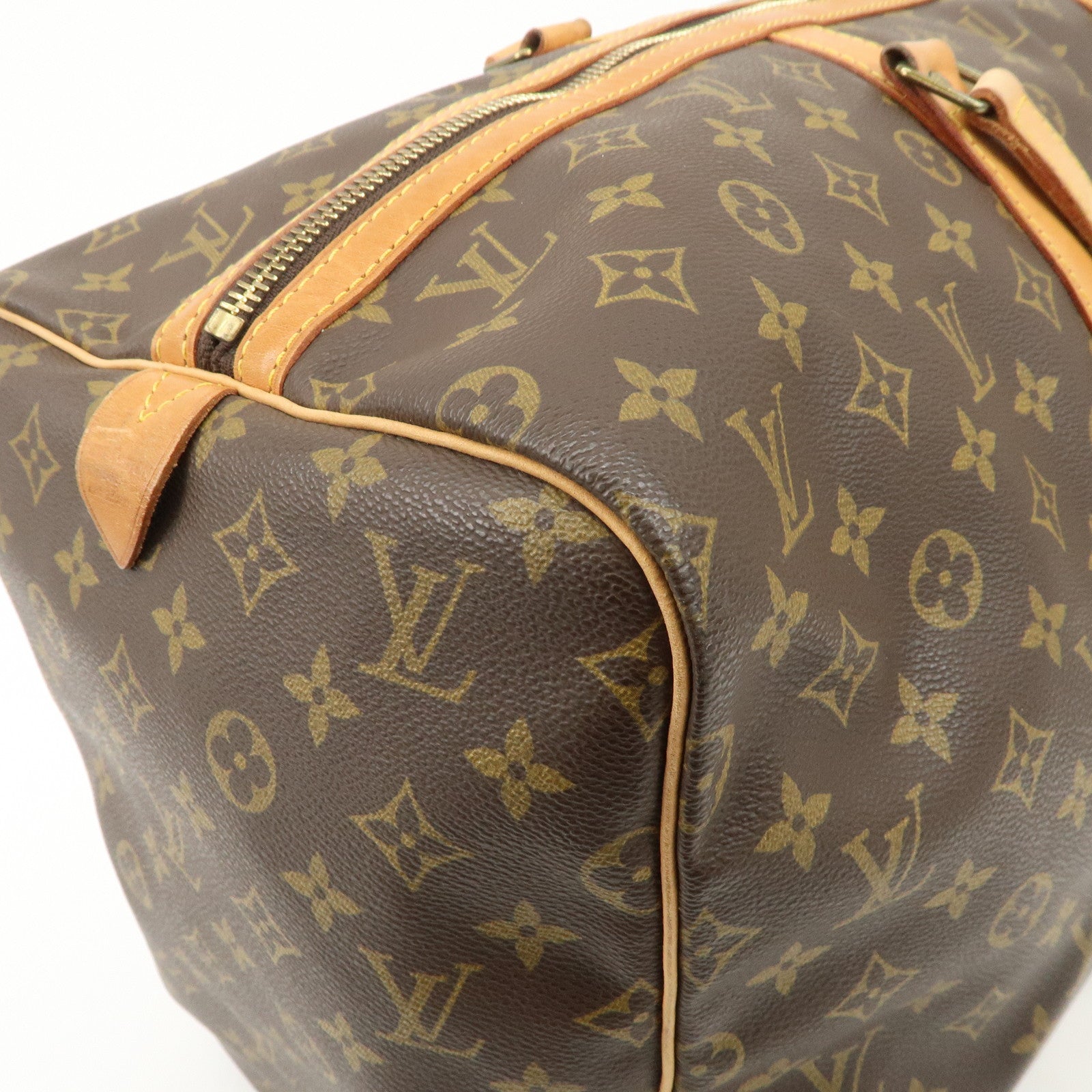 Louis Vuitton Monogram Sac Souple 55 Boston Bag Brown M41622