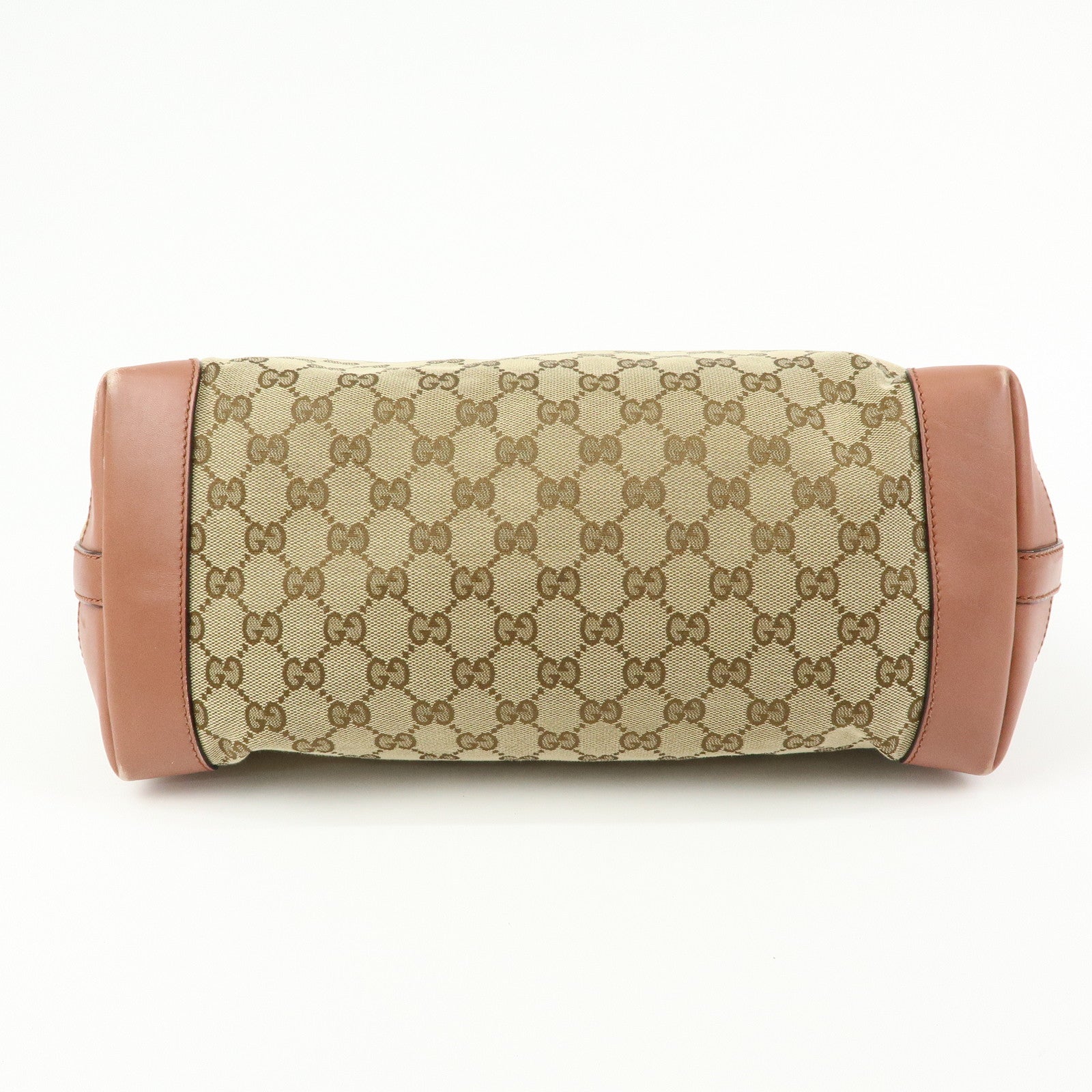 GUCCI GG Canvas Leather Tote Bag Shoulder Bag Beige Pink 247209