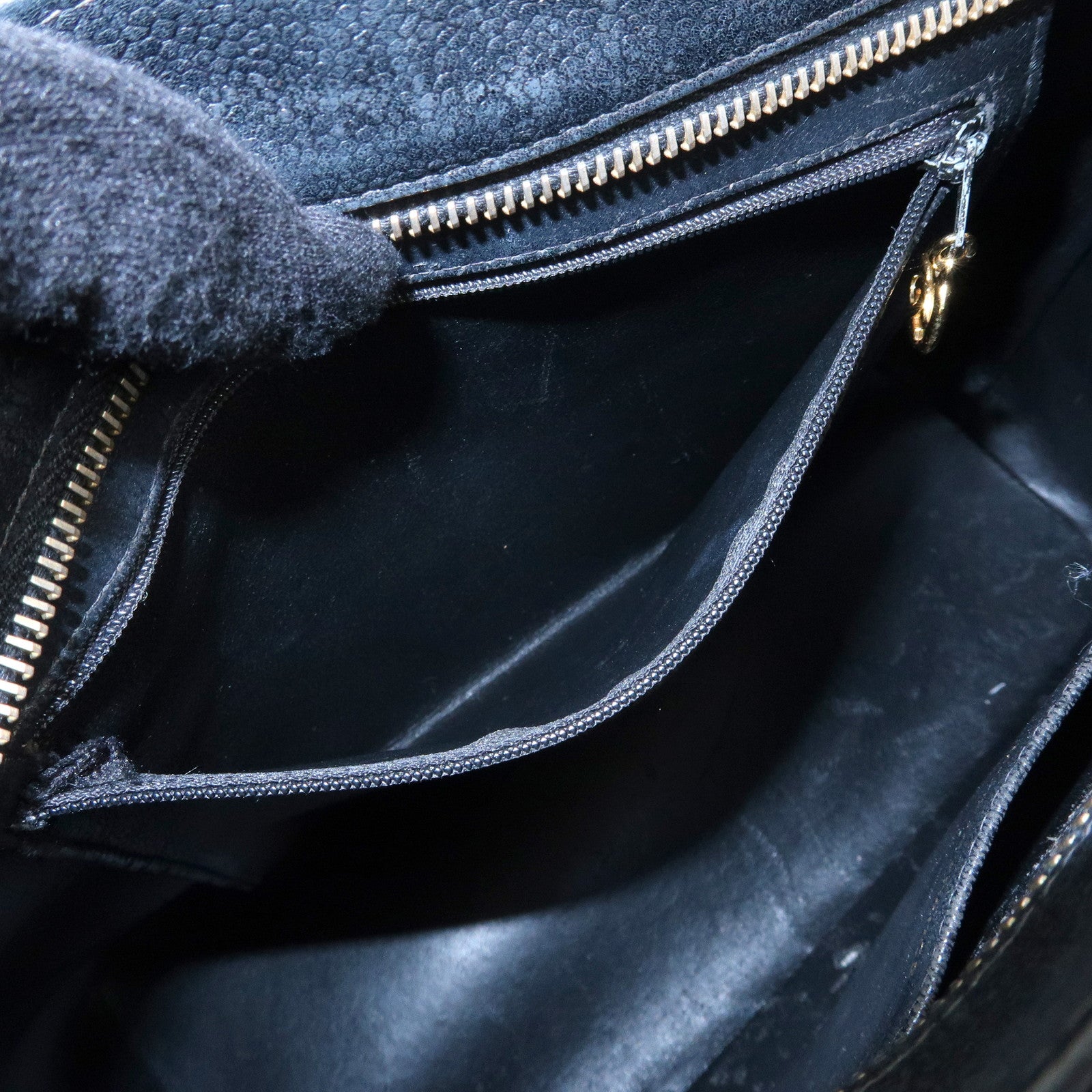 CHANEL Matelasse COCO Mark Medallion Tote Bag Hand Bag Black A01804