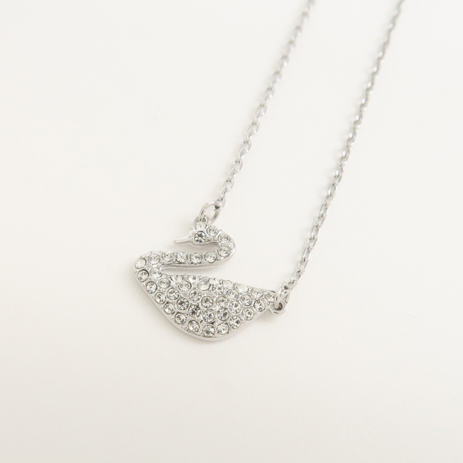 SWAROVSKI Swan Rhine Stone Silver Necklace