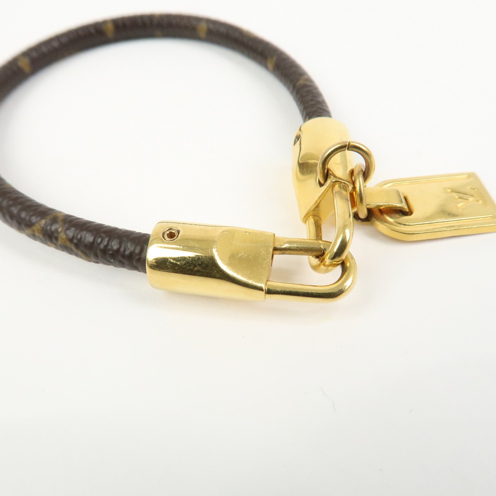 Louis Vuitton Monogram Bracelet Lock It Brown M6605