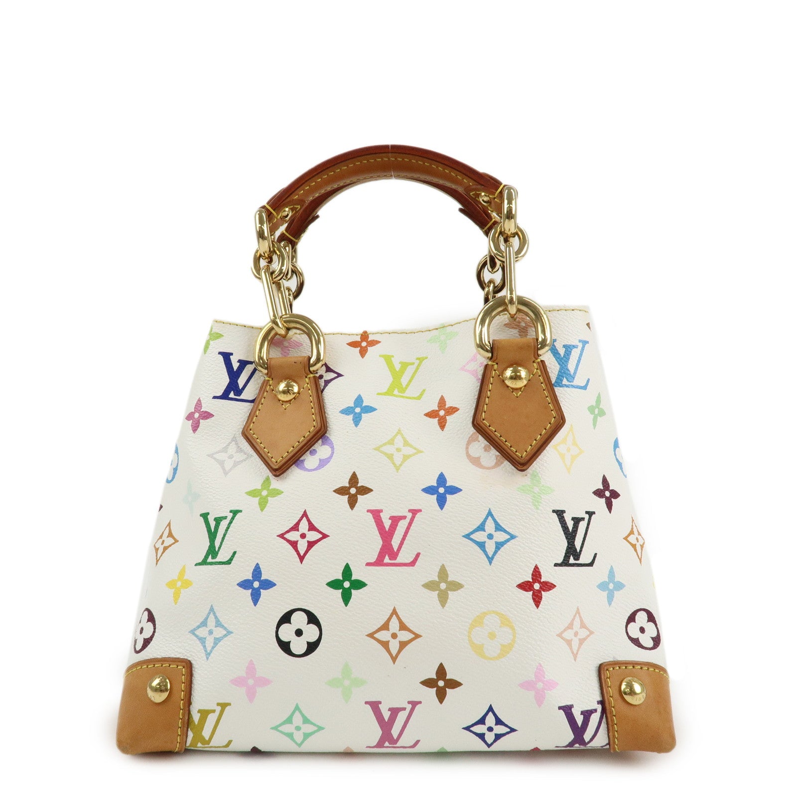 Louis Vuitton Monogram Multicolor Audra Hand Bag Blanc M40047 Used