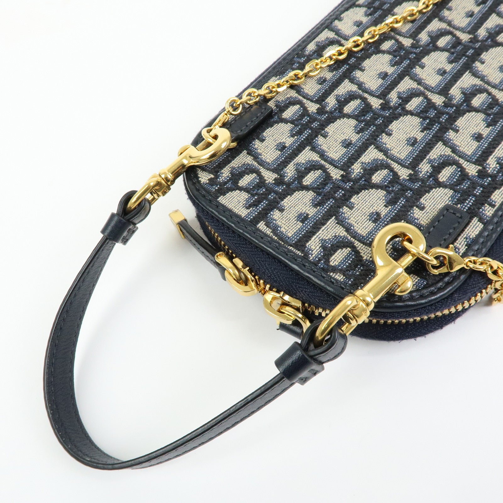 Christian Dior Oblique Jacquard Leather 30 Montaigne Phone Case