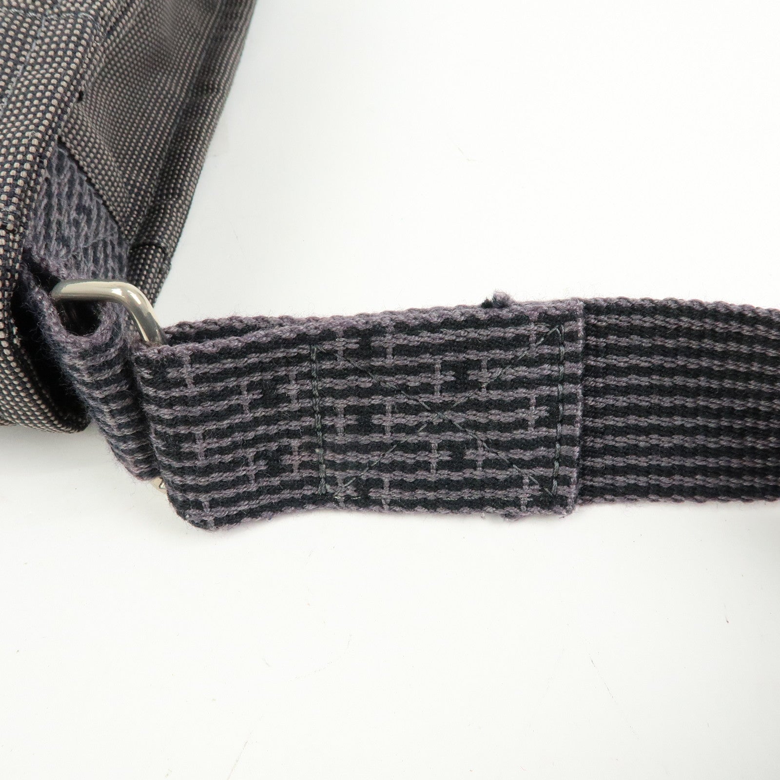 HERMES Herline Canvas Bassac PM Fourre Tout Shoulder Bag Black