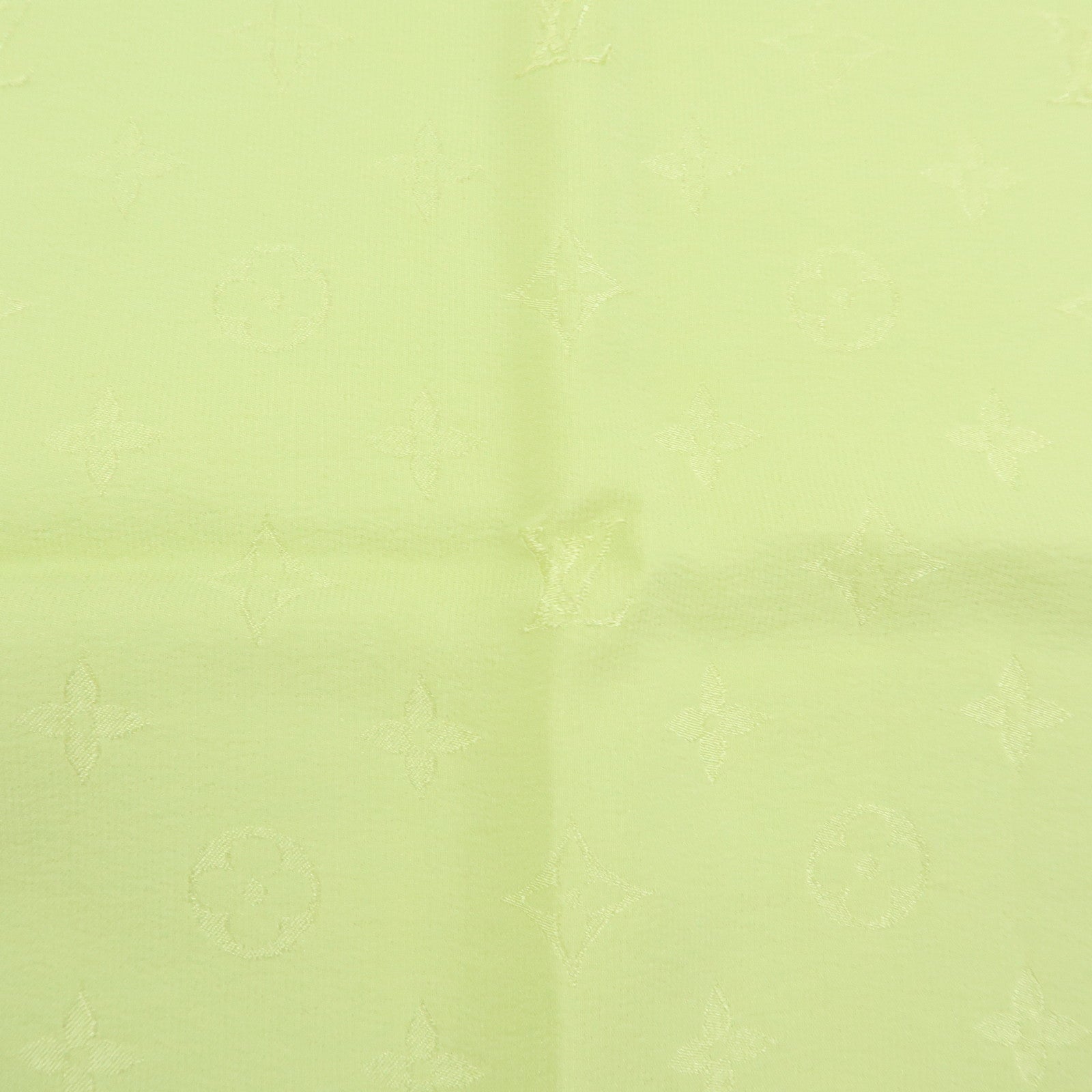 Louis Vuitton Monogram Silk 100% Scarf 85x85 Light Green