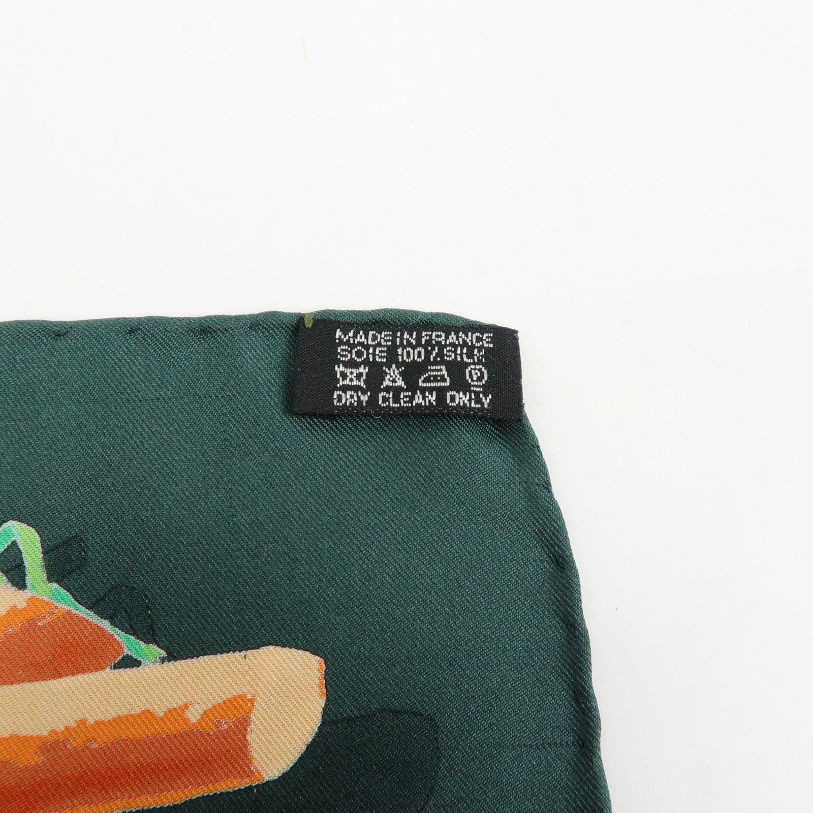 HERMES Carre 90 Silk 100% Scarf LE ROBINSON CHIC Green Brown
