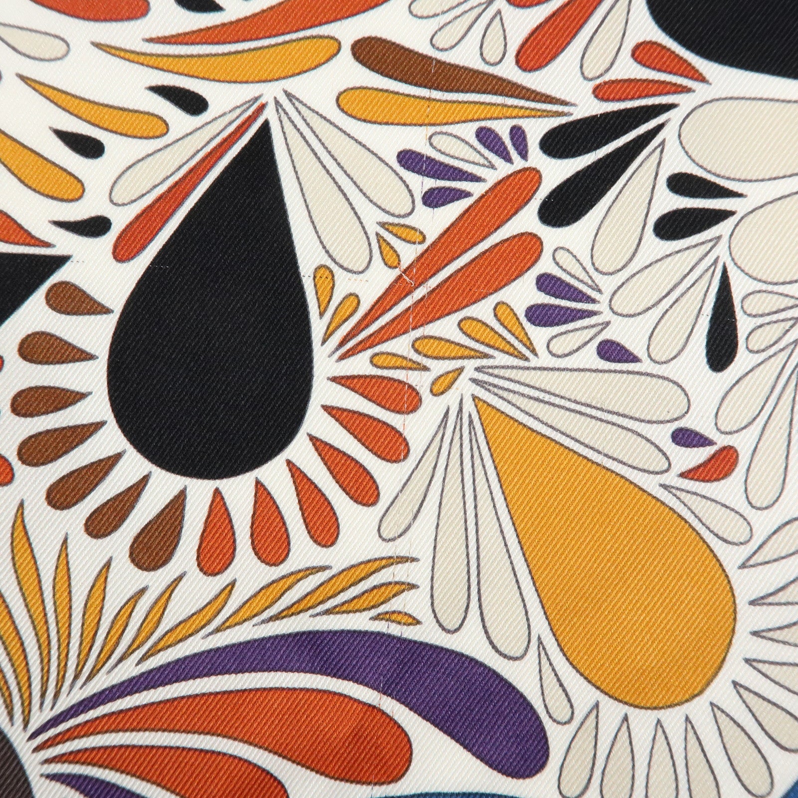 HERMES Carre 65 Set of 2 Silk 100% Scarf Beige Brown Orange