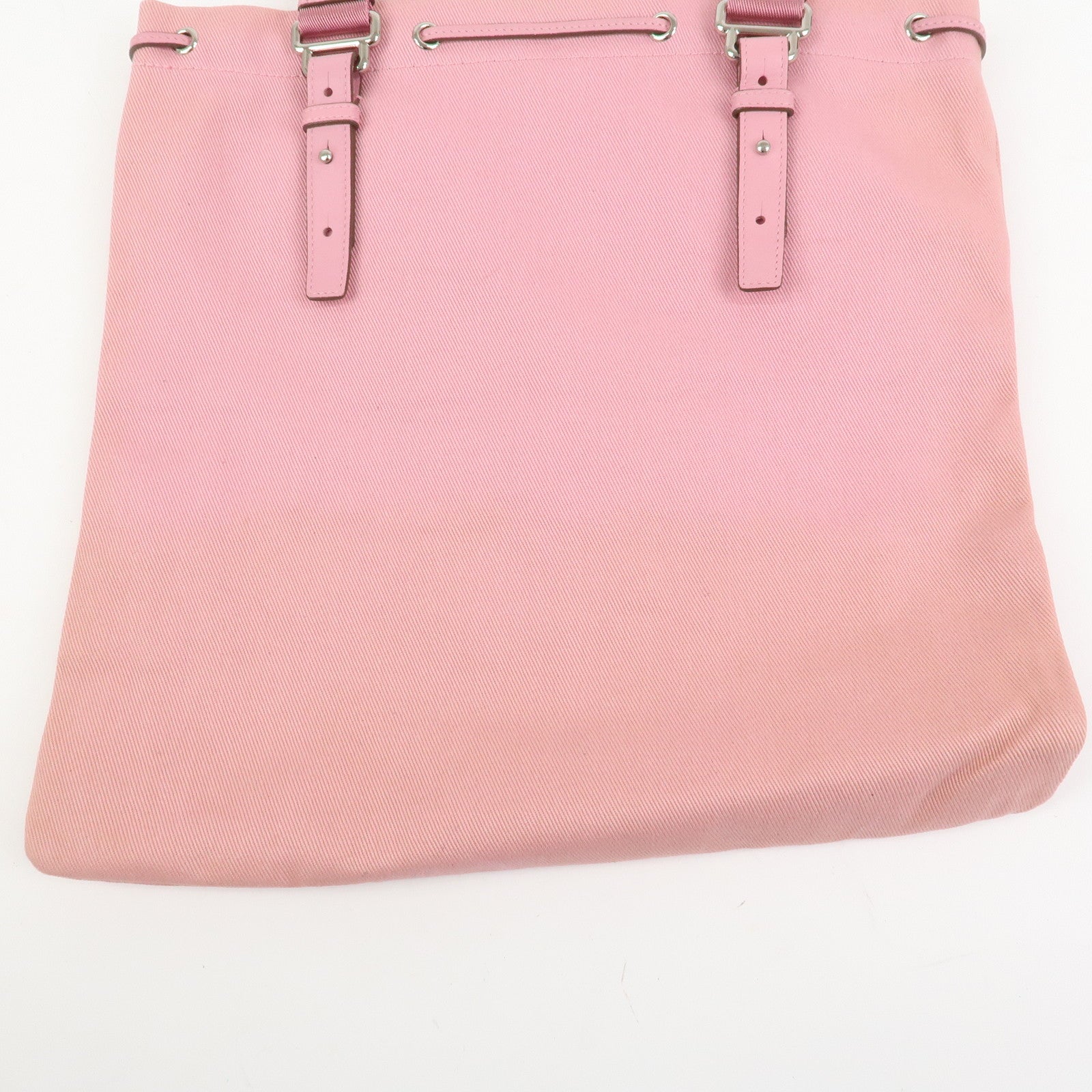 SAINT LAURENT Canvas Leather Kahara Tote Shoulder Bag Pink 121631