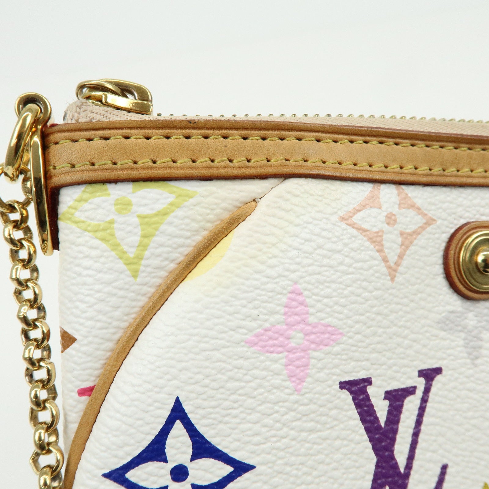 Louis Vuitton Monogram Multicolor Pochette Milla MM Blanc M60096