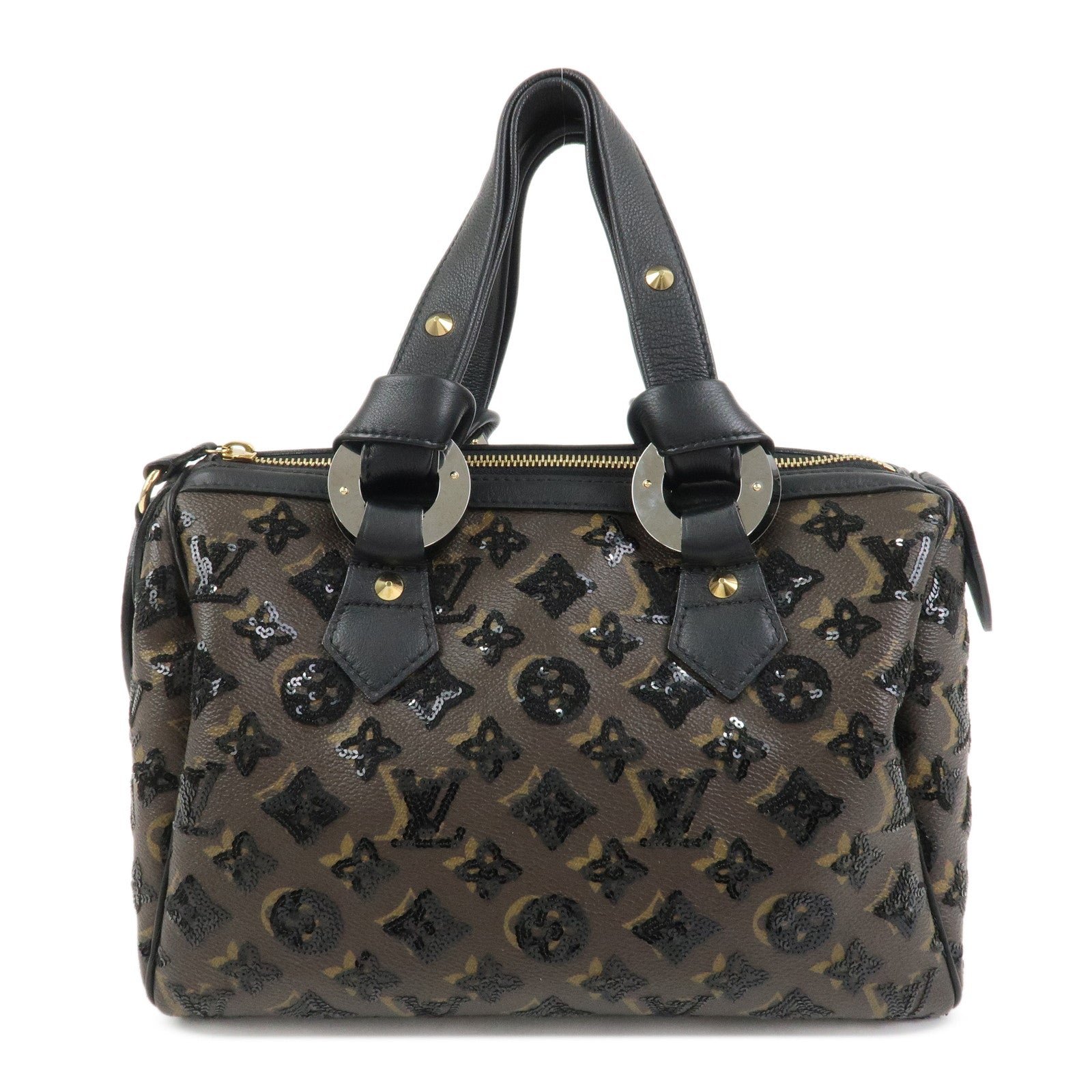Louis Vuitton Monogram Eclipse Speedy 30 Boston Bag Noir M40243