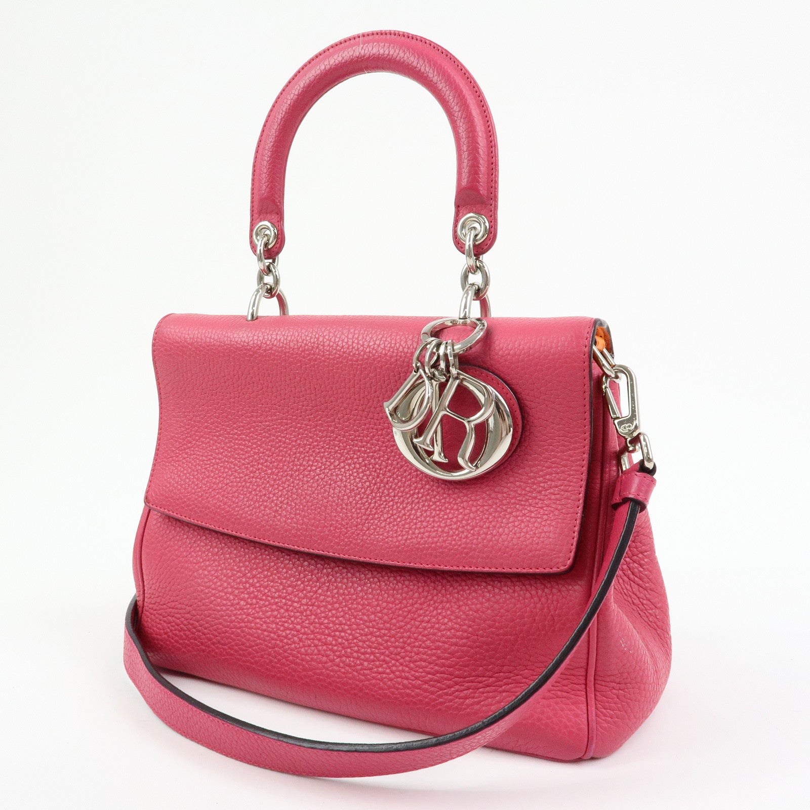 Christian Dior Be Dior Leather 2Way Bag Hand Bag Shoulder Bag Pink
