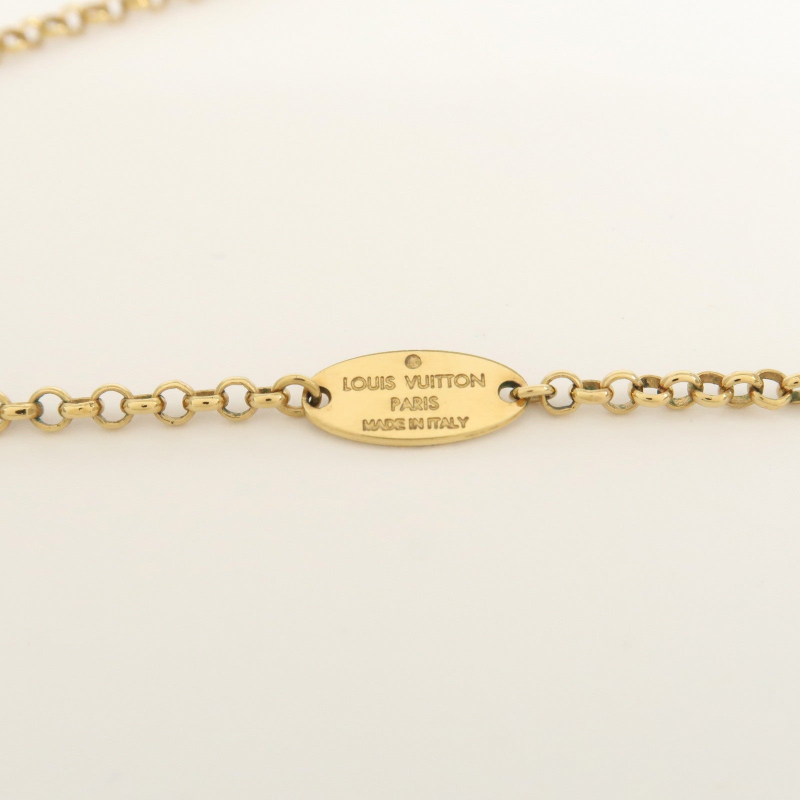 Louis Vuitton Collier Baby Louise Metal Gold Necklace Gold M00598