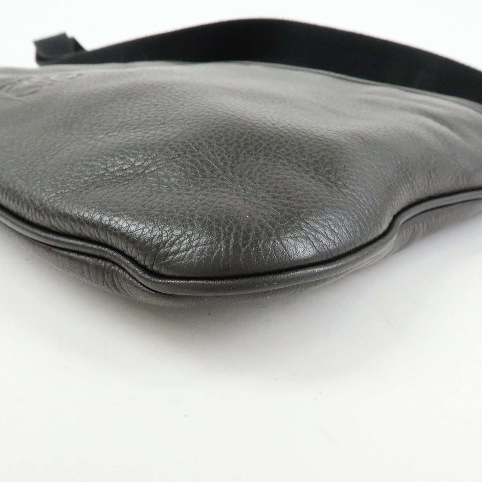 LOEWE Anagram Leather Shoulder Bag Crossbody Bag Dark Brown