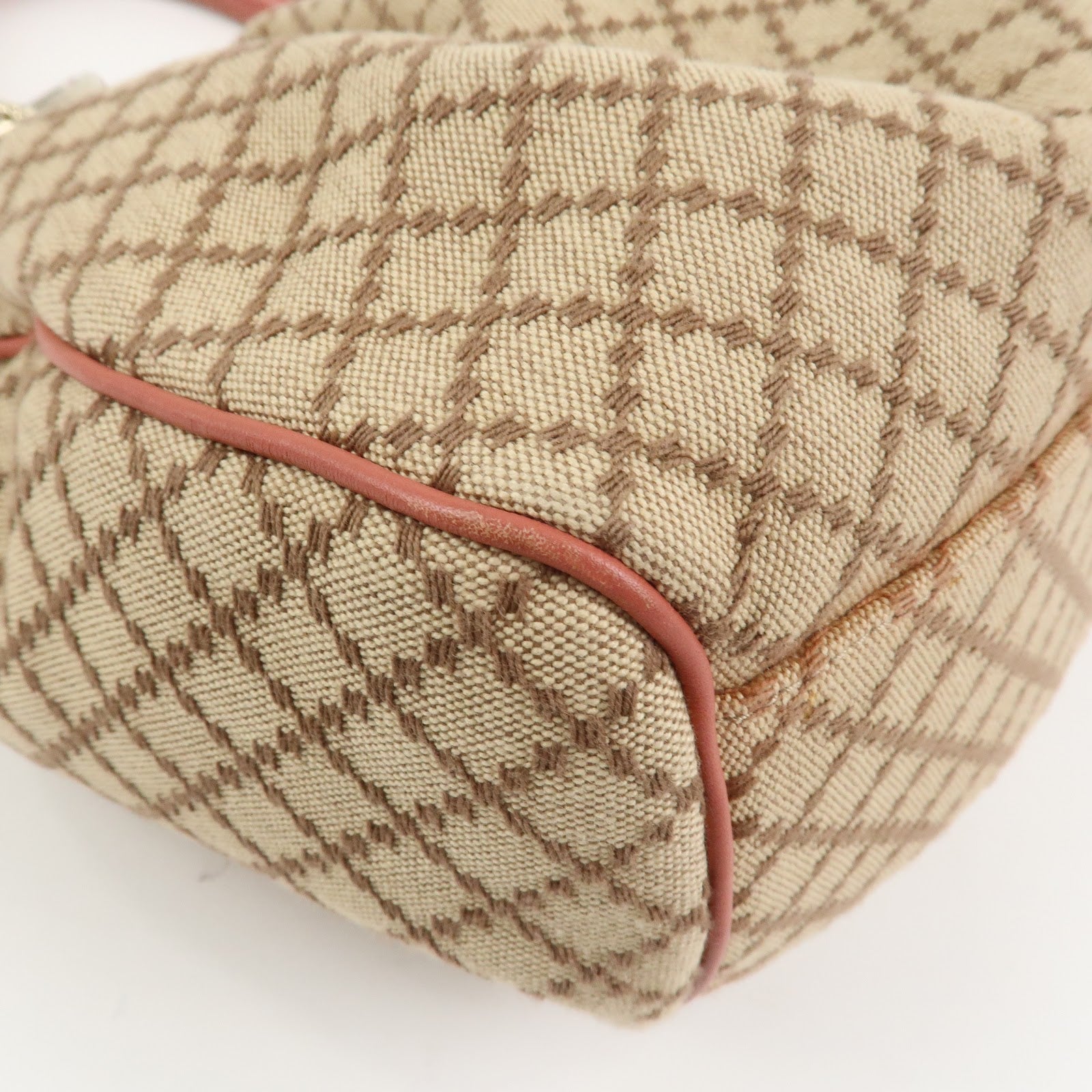 GUCCI Diamante Sukey Interlocking G Tote Bag Hand Bag Brown 211944