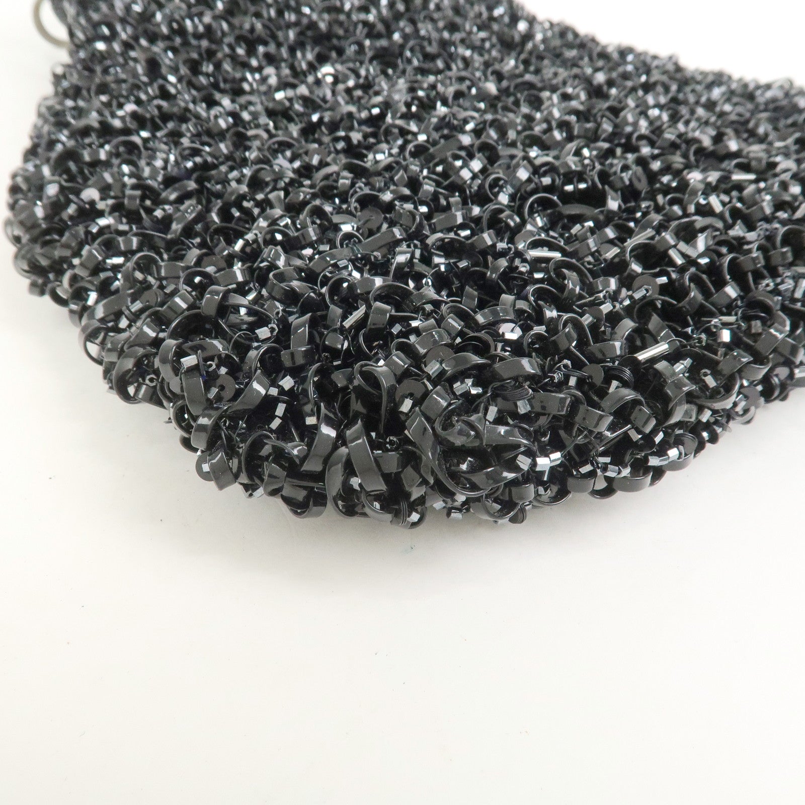 ANTEPRIMA Wire Bag PVC Beads Hand Bag Shoulder Bag Black