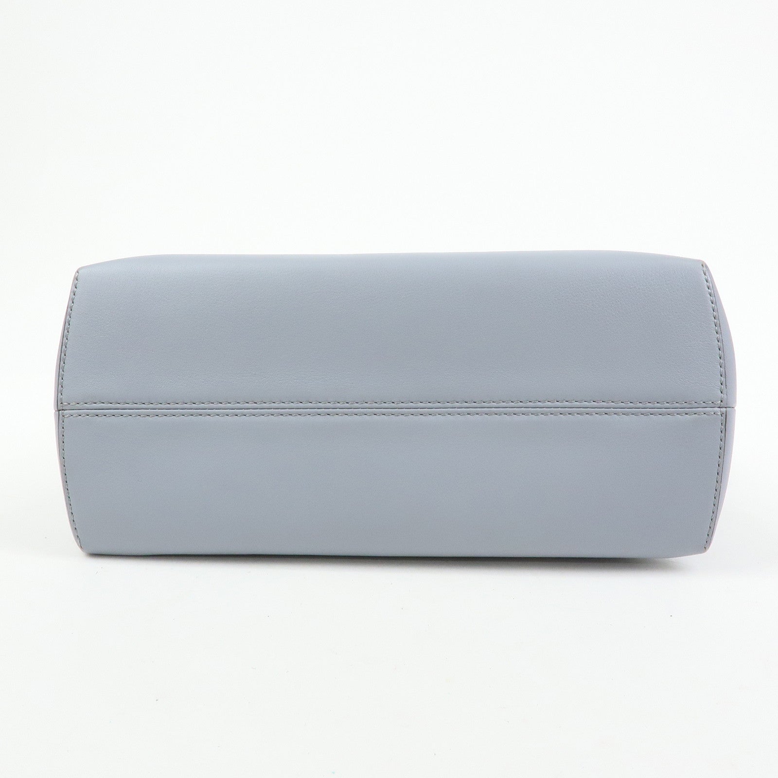 FENDI By The Way Leather Medium 2Way Bag Shoulder Bag Blue 8BL124