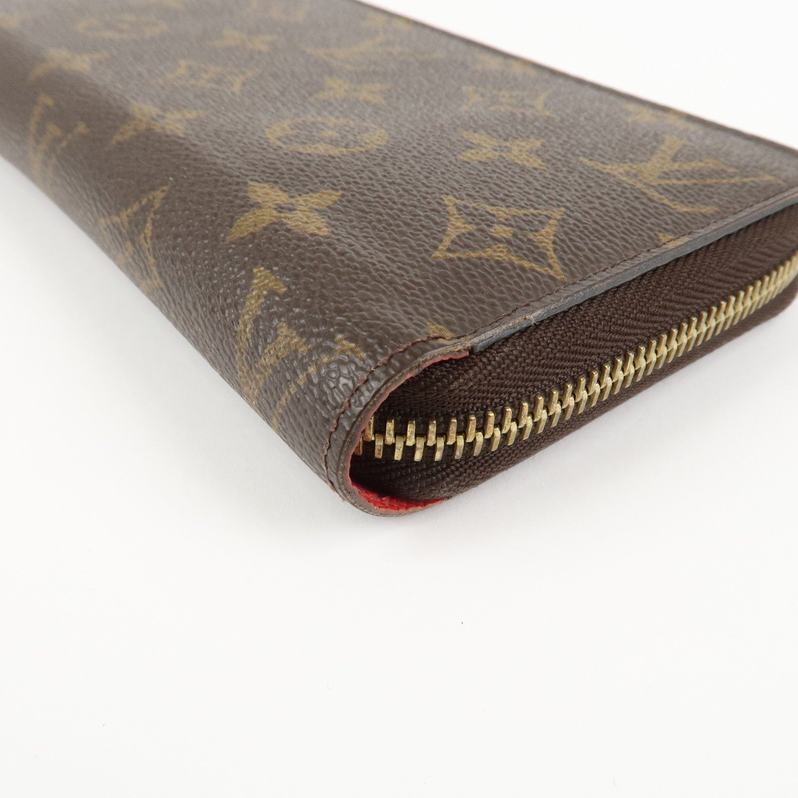 Louis Vuitton Monogram Round Zippy Wallet Long Wallet Coquelicot M41896 Used