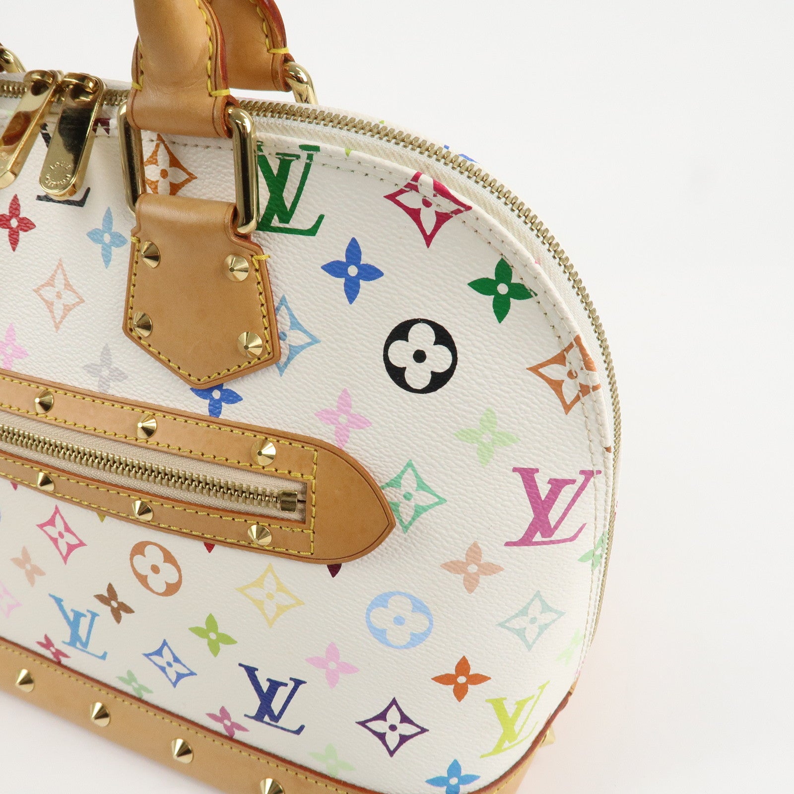 Louis Vuitton Monogram Alma PM Hand Bag Blanc Multicolor M92647 Used