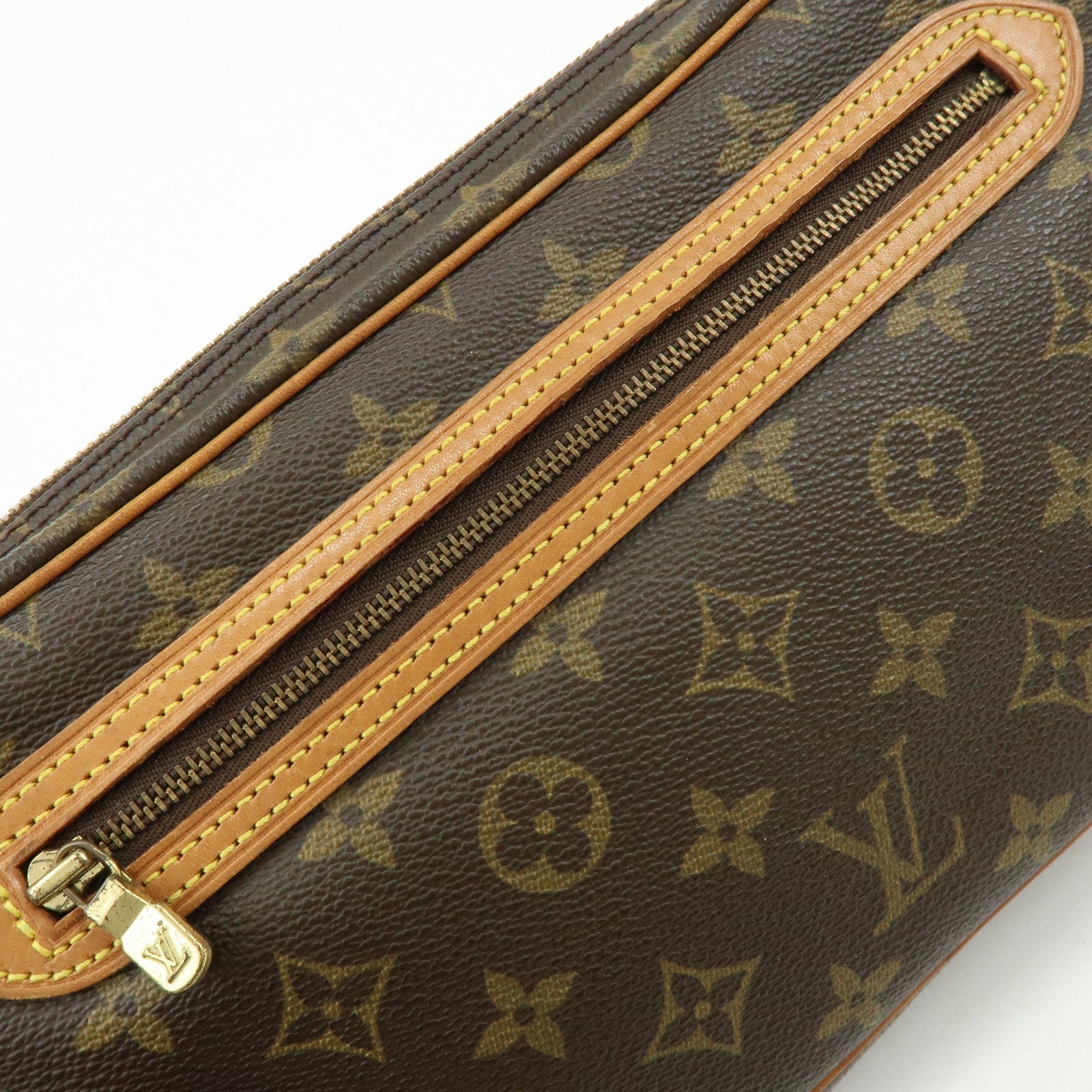 Louis Vuitton Monogram Marly Dragonne GM Clutch Bag Brown M51825