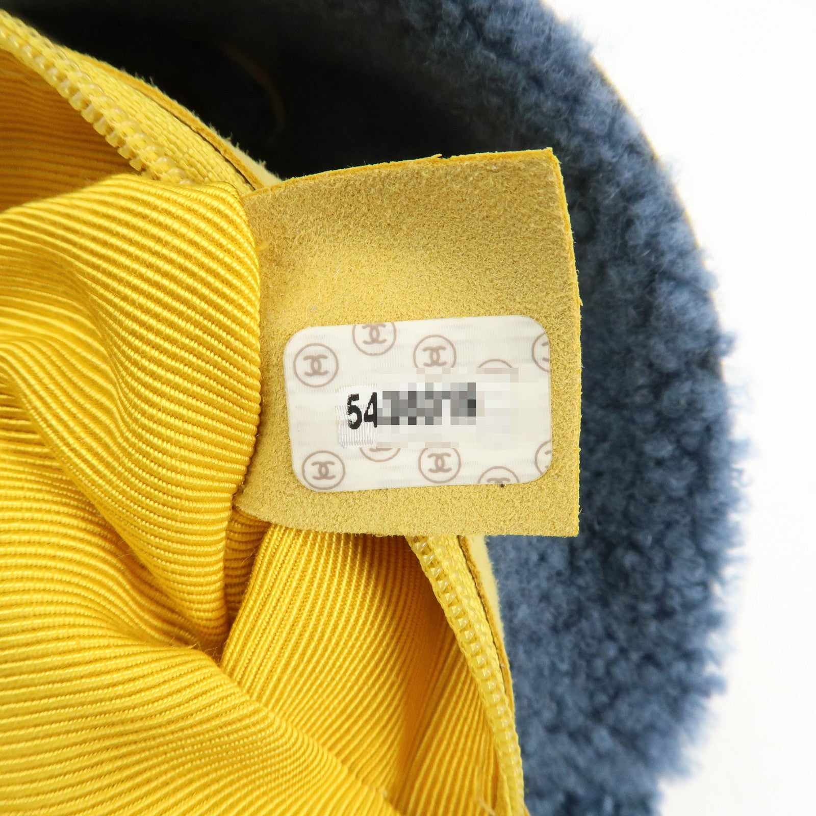 CHANEL COCO Mark Mouton Clutch Bag Yellow Blue