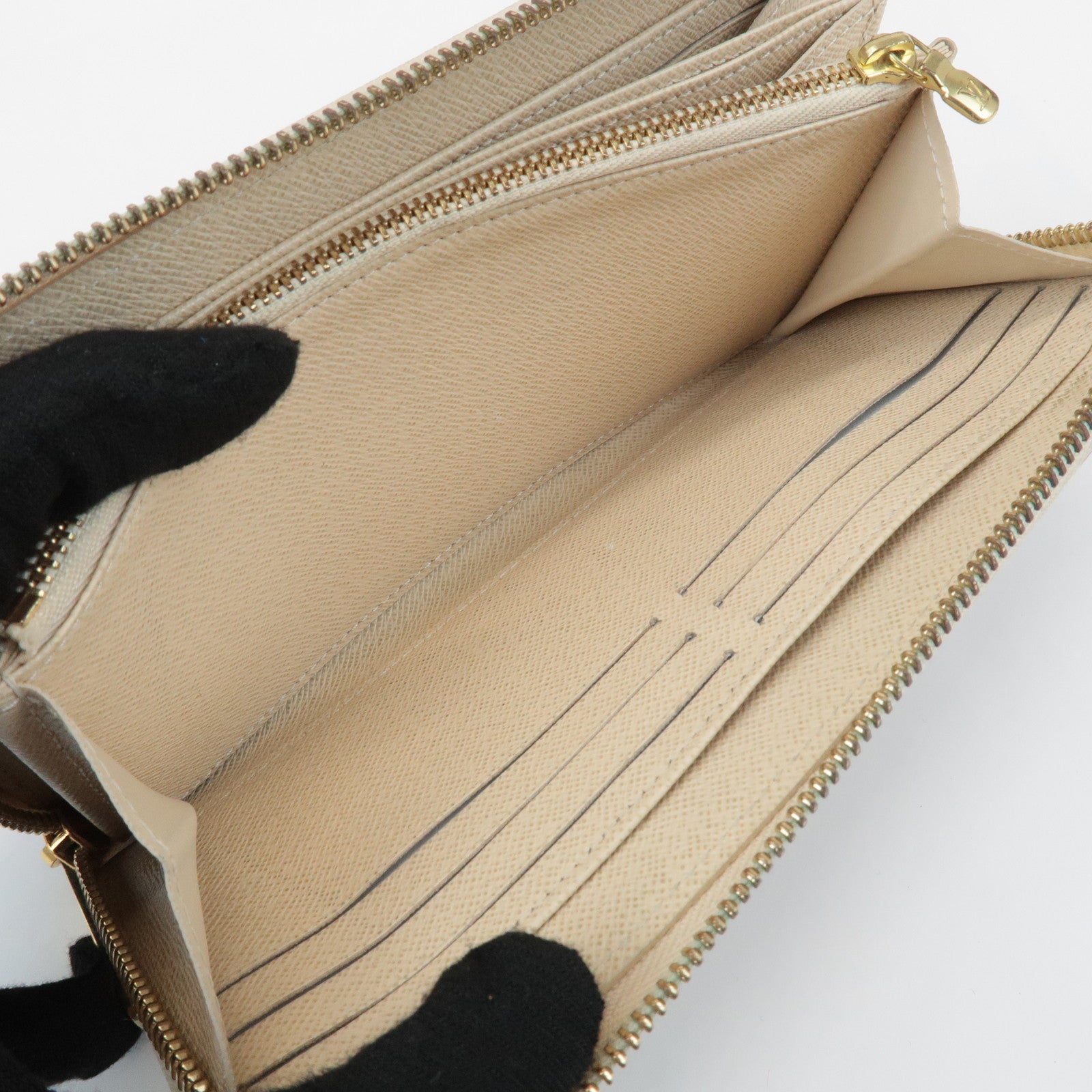 Louis Vuitton Damier Azur Round Zippy Wallet Long Wallet N60019 Used