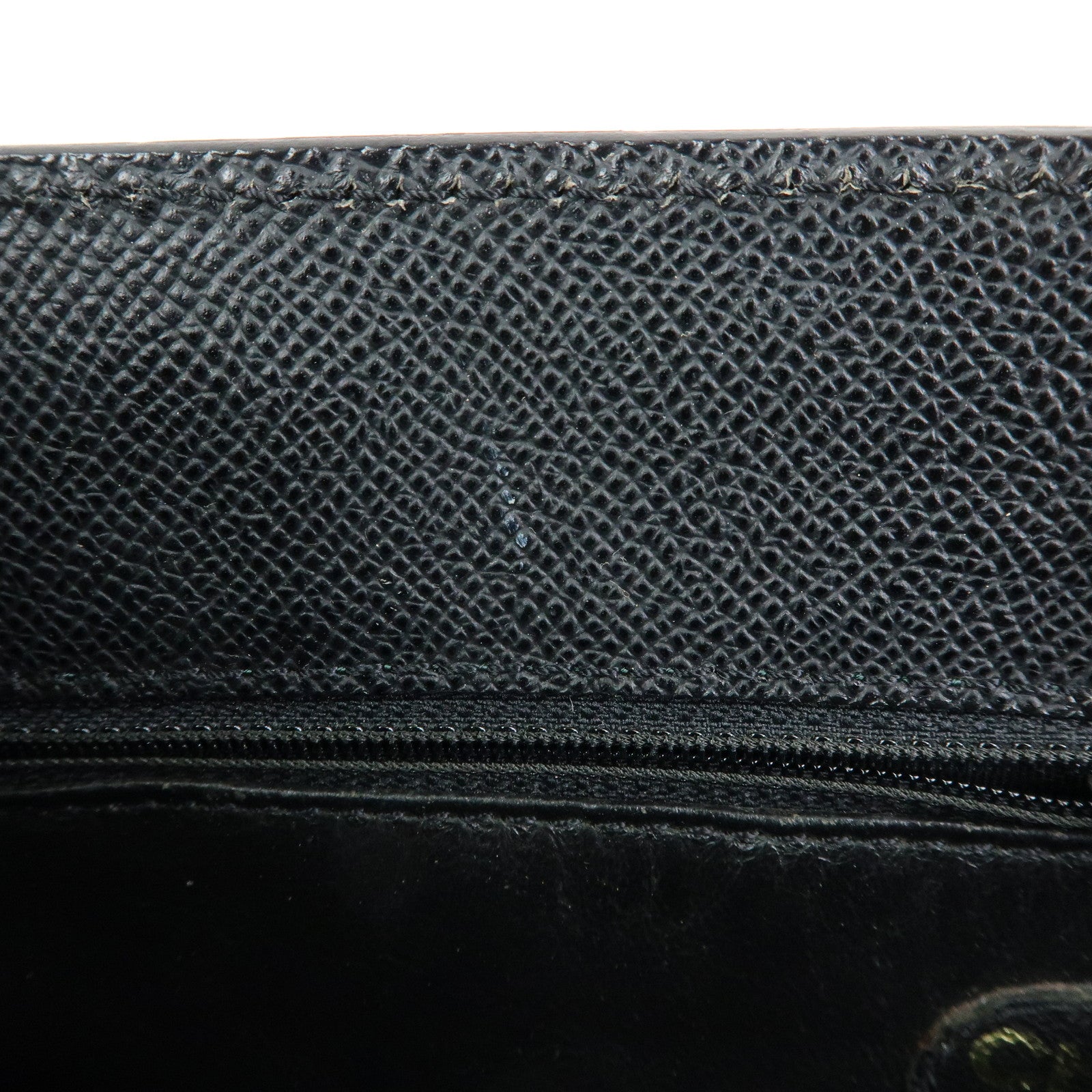 CHANEL Logo Calf Leather Tote Bag Shoulder Bag Hand Bag Black