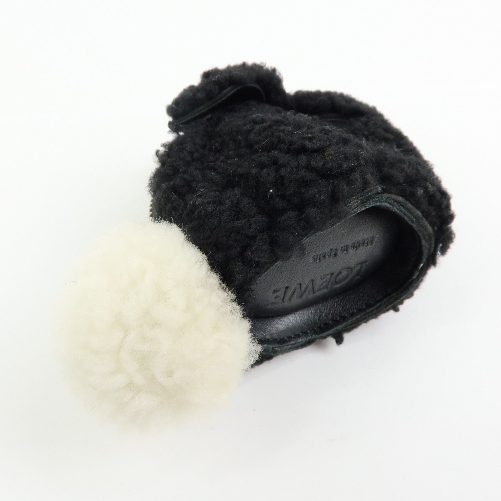 LOEWE Leather Rabbit Coin Case Coin Purse Black White