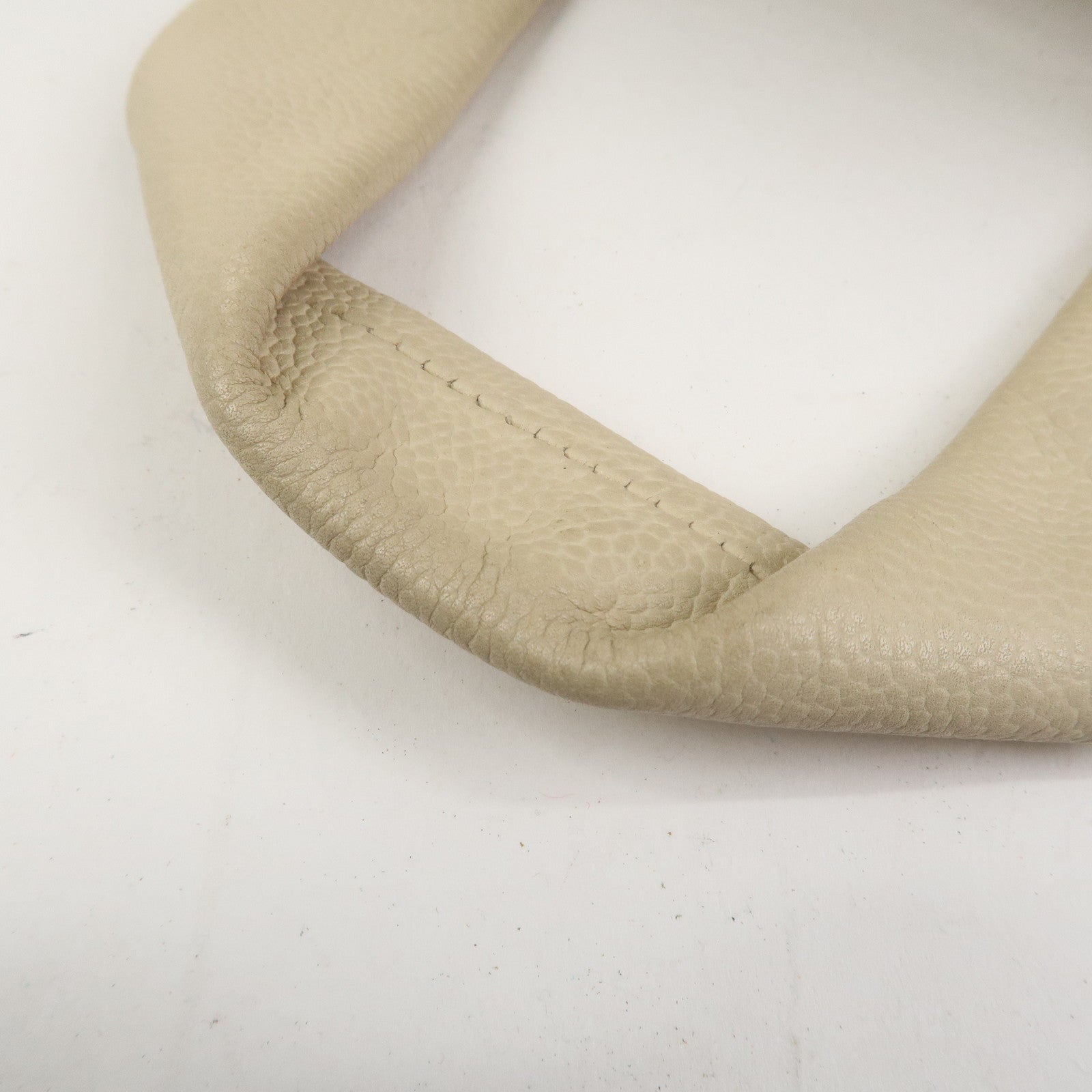 CHANEL Punching COCO Mark Caviarskin Hand Bag Beige