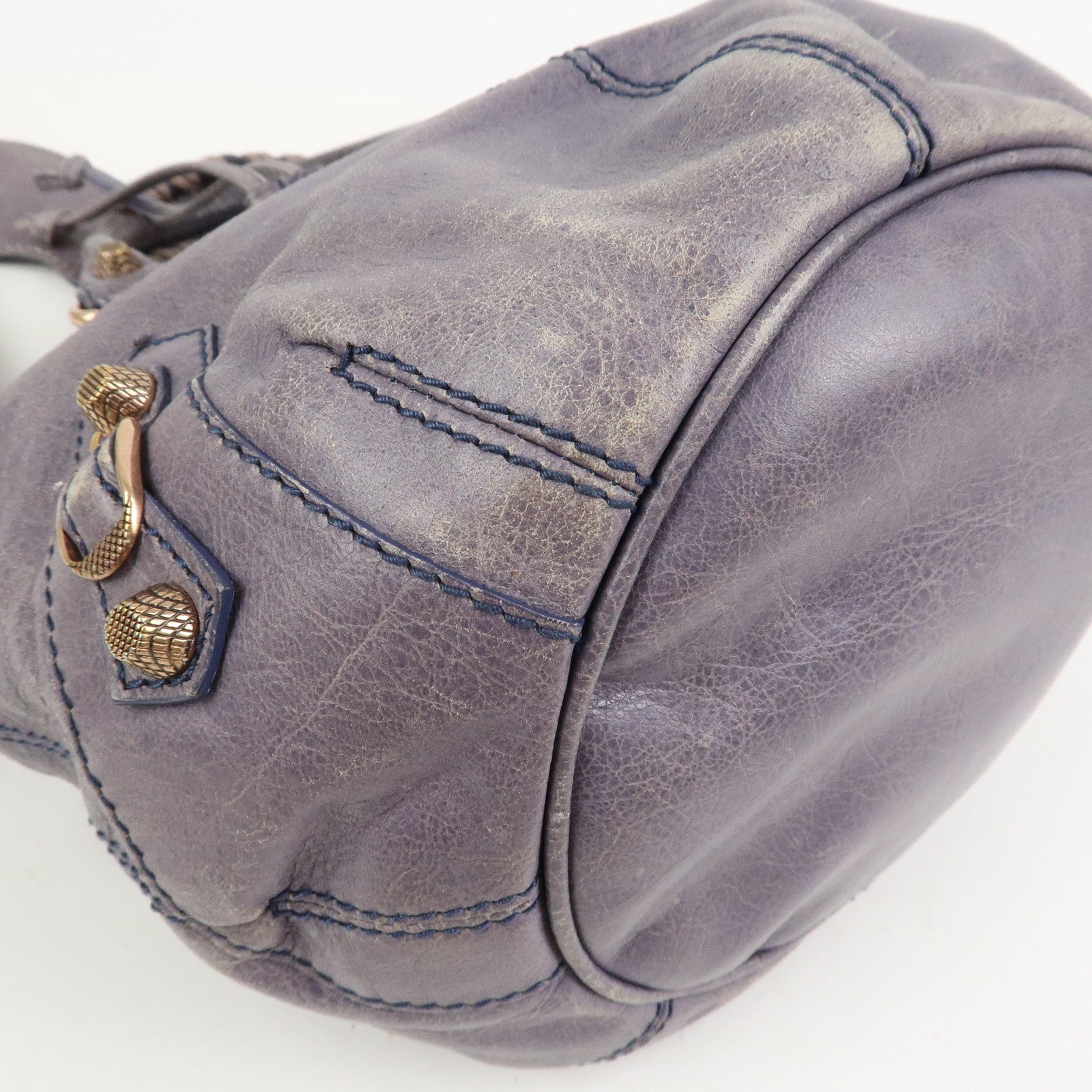 BALENCIAGA The Giant Mini Pompom 2Way Hand Shoulder Bag Gray 285439