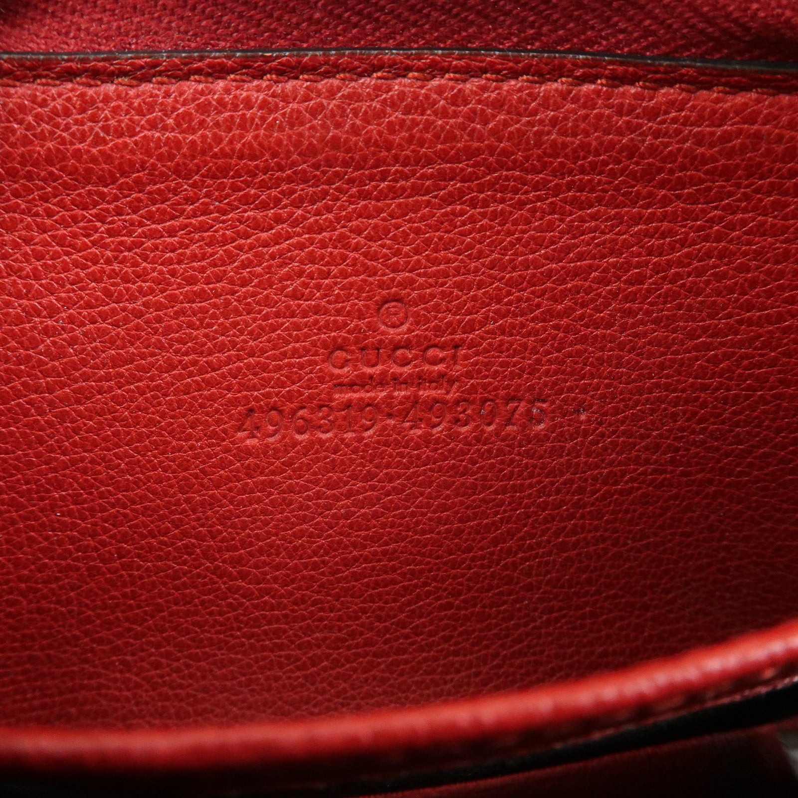 GUCCI Sherry Leather Web Line Card Case Coin Case Red 496319