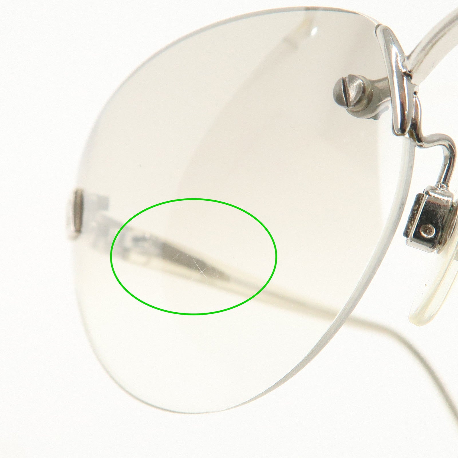 CHANEL COCO Mark Plastic Clear Sunglasses 4069 c.124 124/61 58□18 130 Used