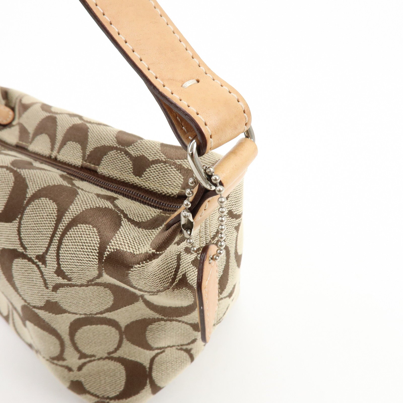 COACH Signature Set of 3 PVC Canvas Leather Shoulder Bag Hand Bag