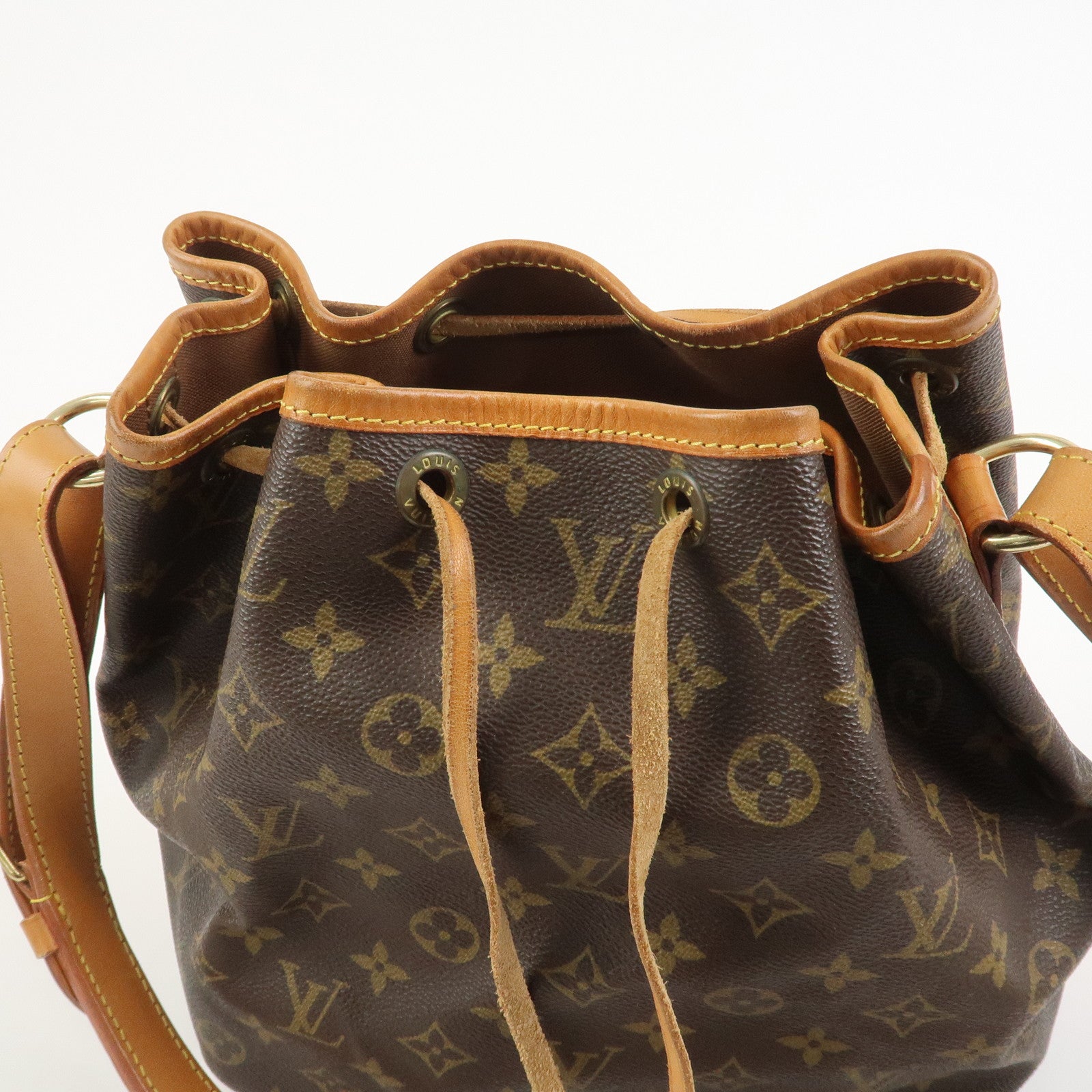 Louis Vuitton Monogram Petit Noe Shoulder Bag Brown M42226