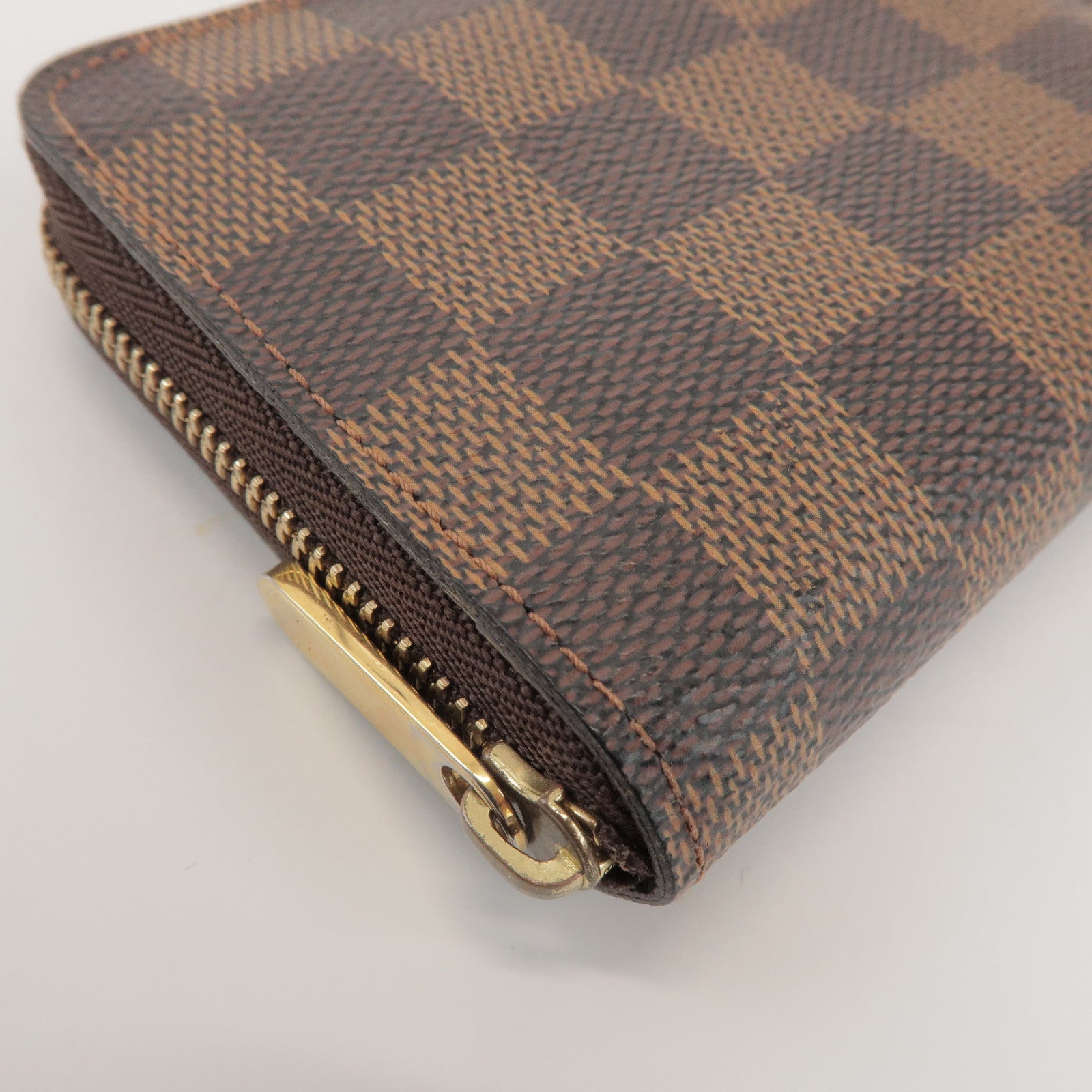 Louis Vuitton Damier Zippy Coin Case Wallet Brown N63070