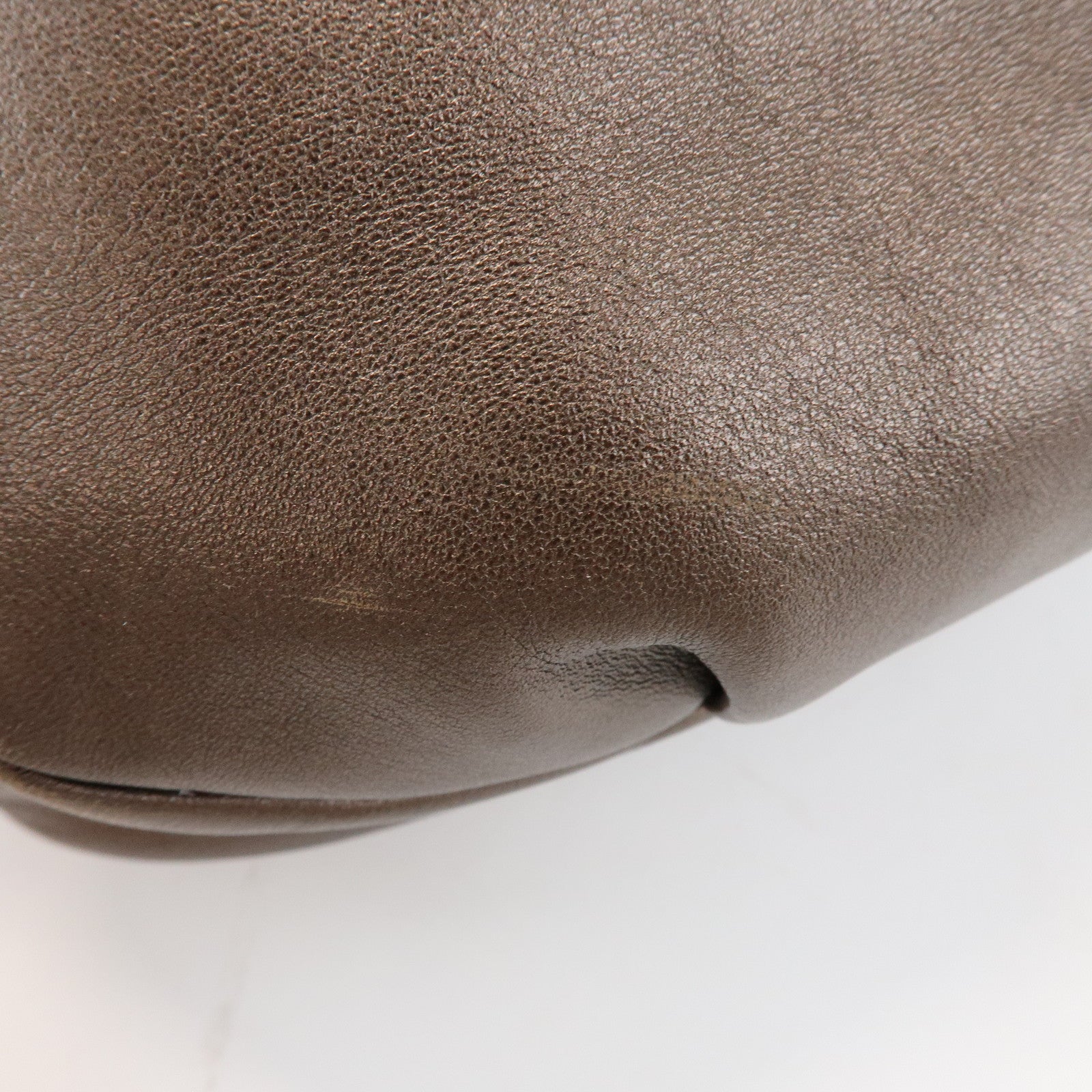 LOEWE Anagram Viento Leather Shoulder Bag Hand Bag Metallic Brown