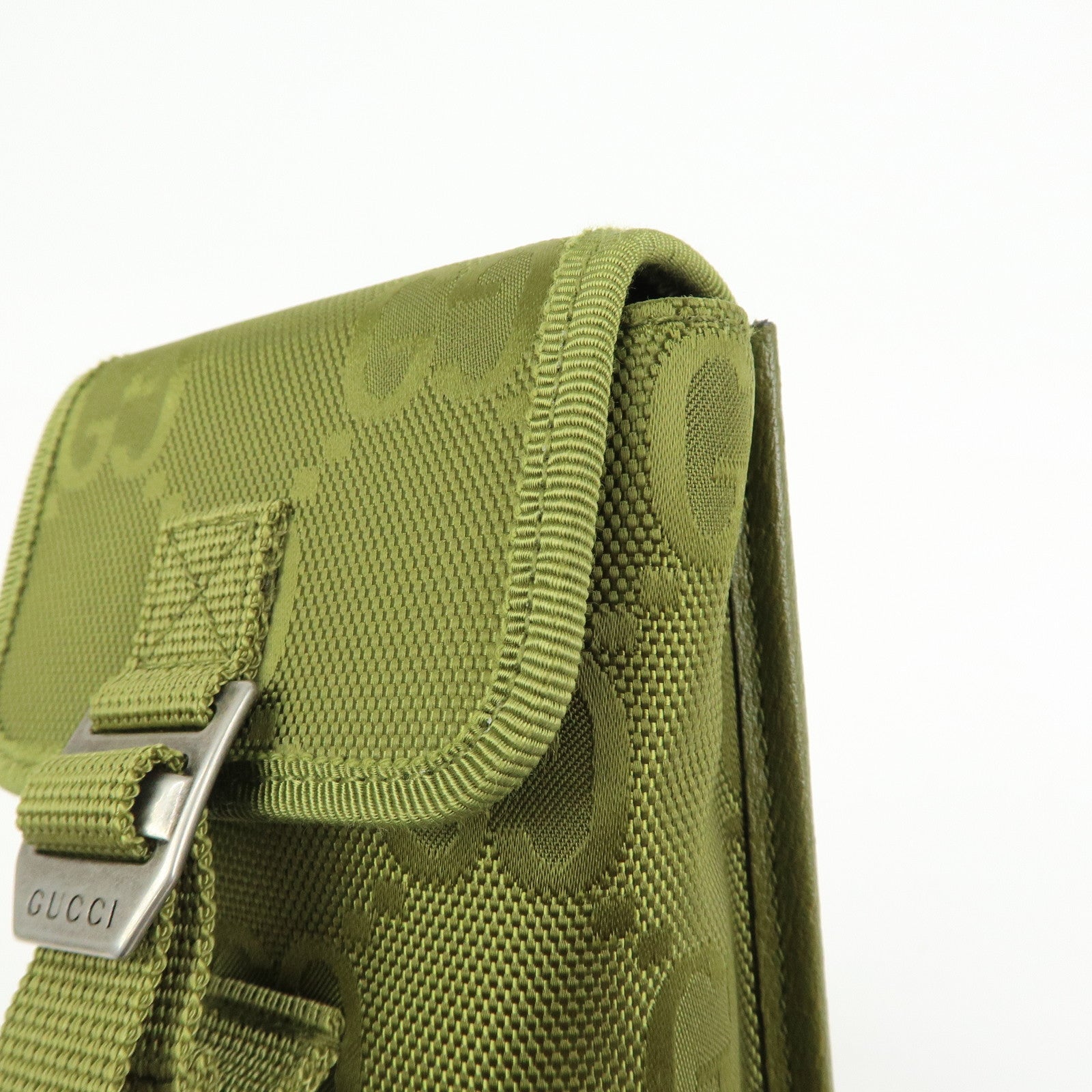GUCCI Off The Grid Nylon Shoulder Bag Crossbody Bag Green 696018