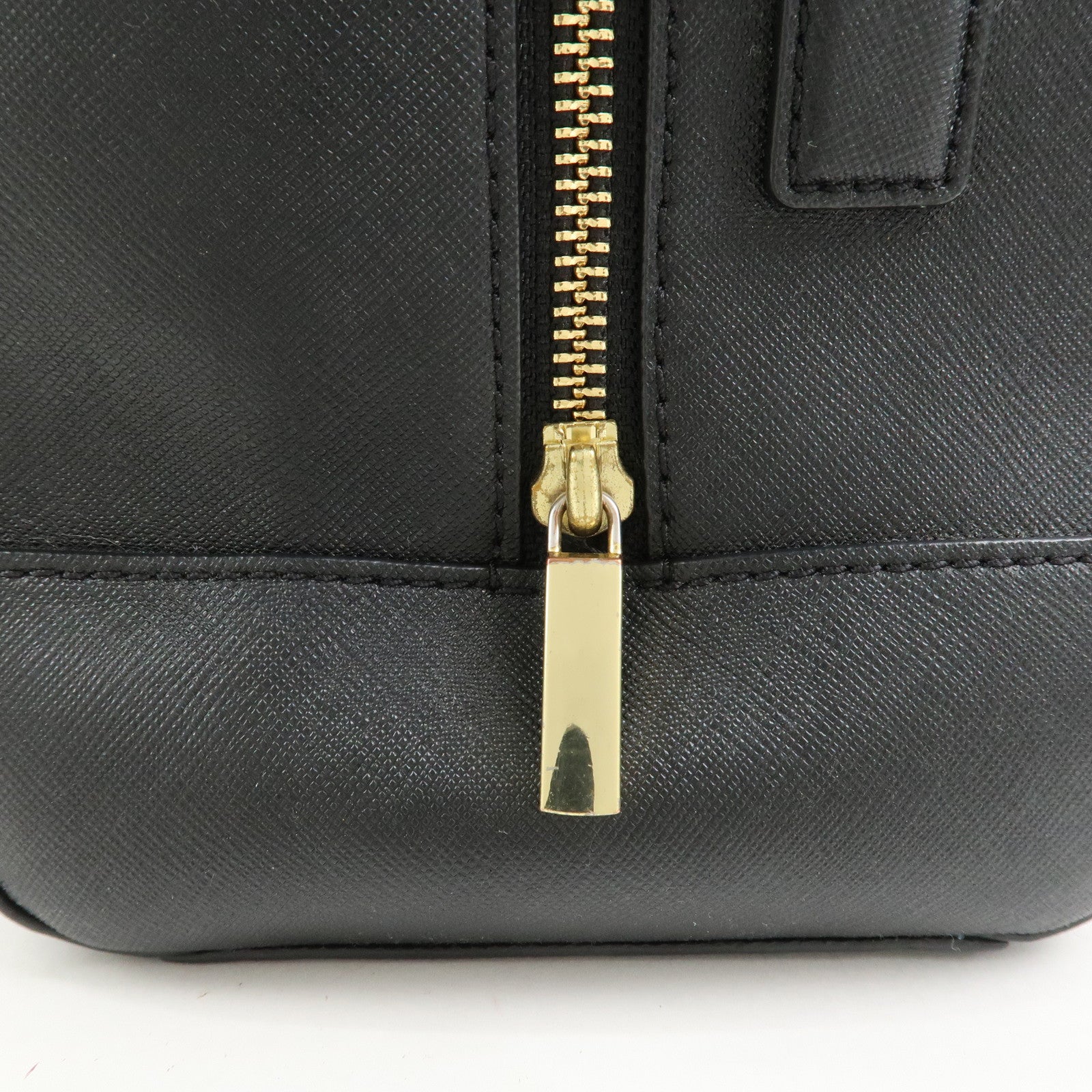 TORY BURCH Logo Leather 2Way Bag Hand Bag Shoulder Bag Black