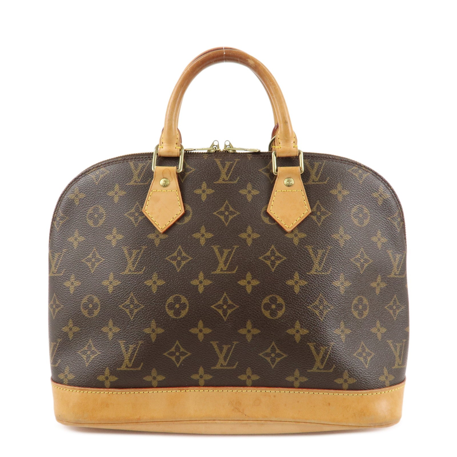 Louis Vuitton Monogram Alma Hand Bag Brown Brown M51130 Used
