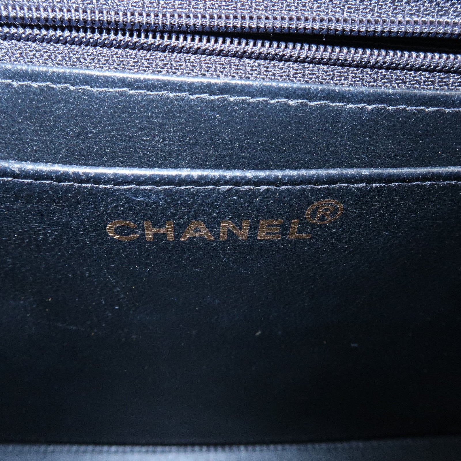CHANEL Calf Leather Shoulder Bag Black