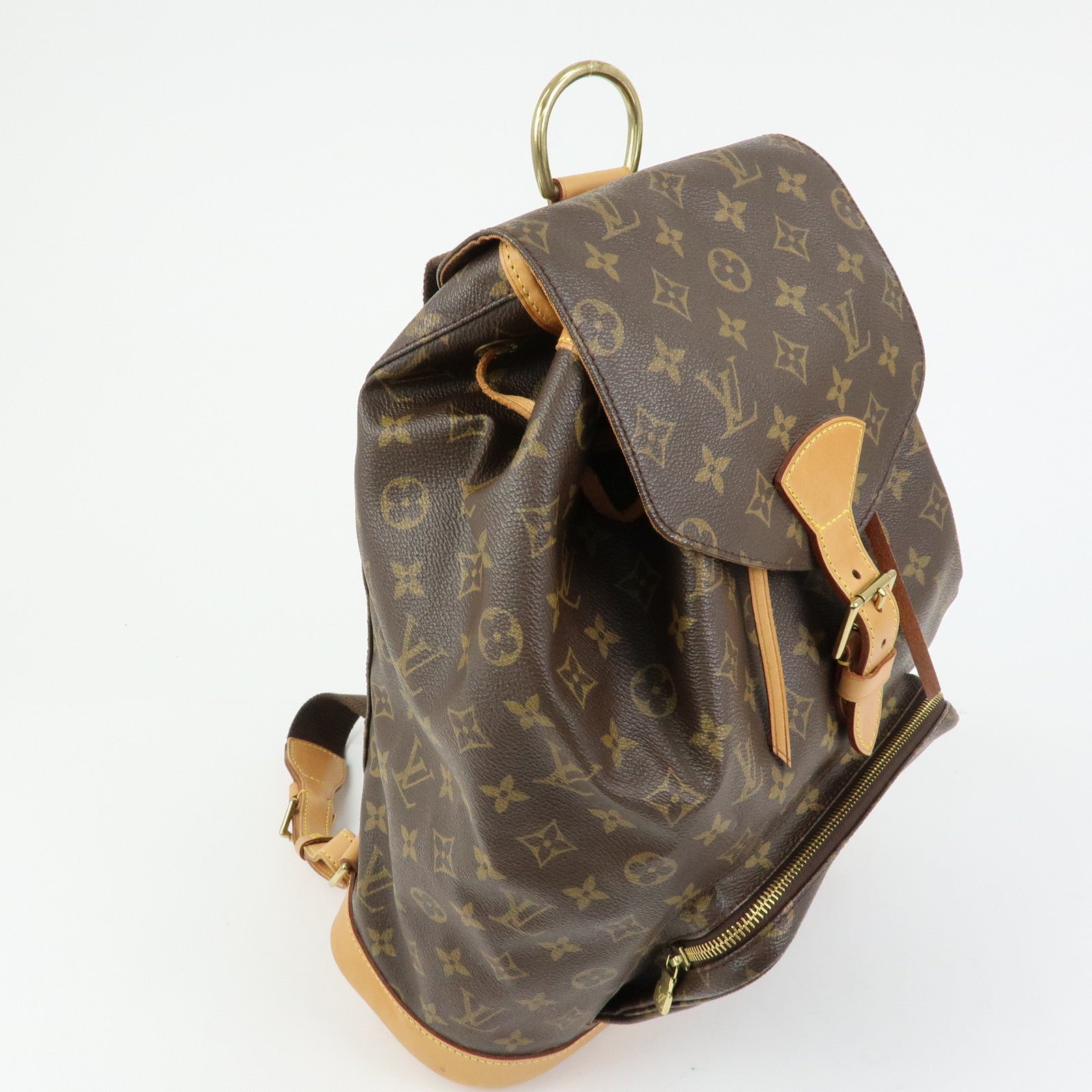 Louis Vuitton Monogram Montsouris GM Backpack Rucksack Brown M51135