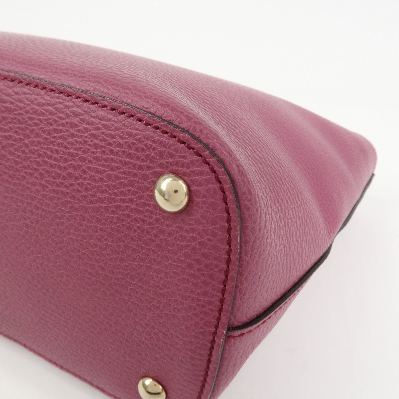 GUCCI Interlocking G Leather Tote Bag Shoulder Bag Purple 388561