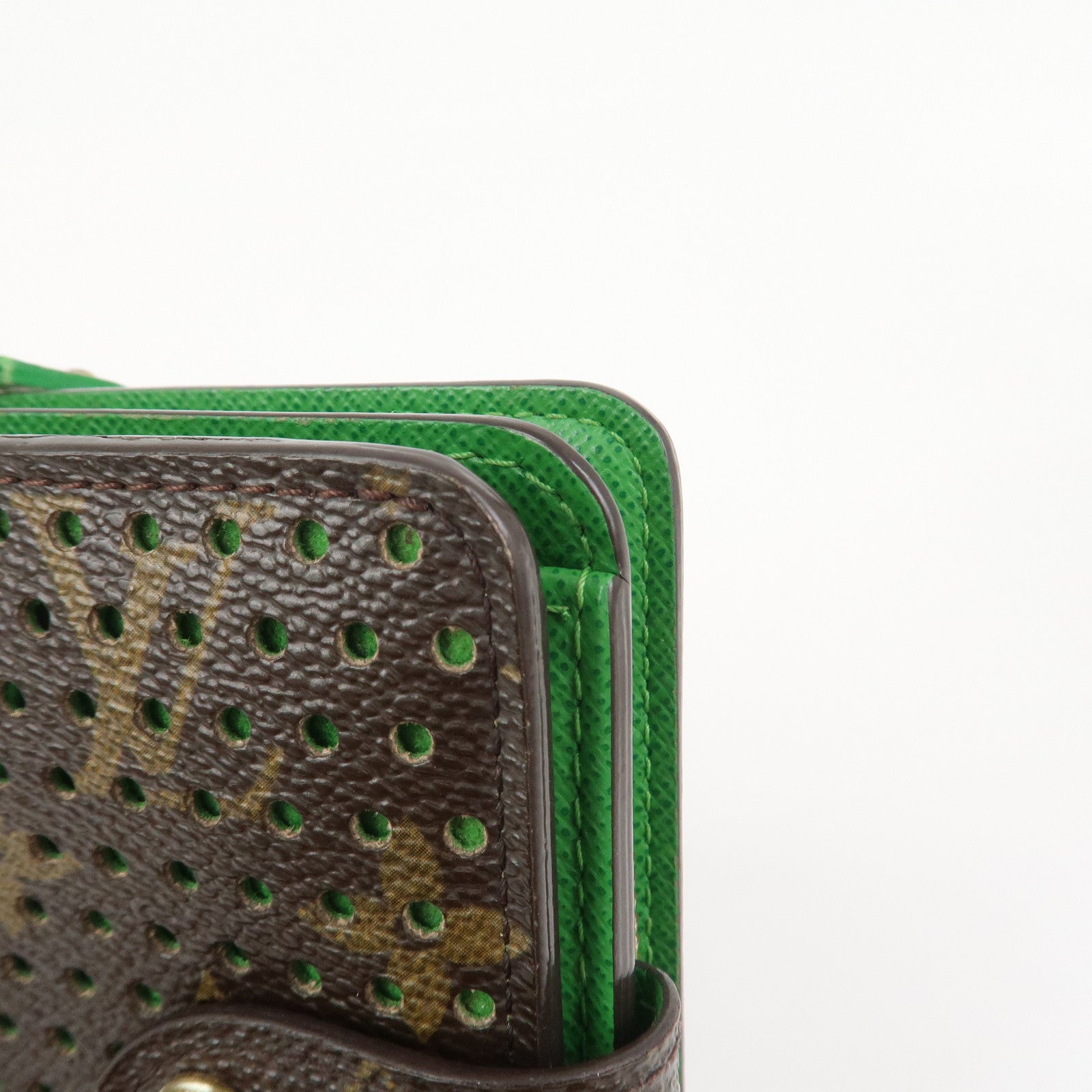 Louis Vuitton Monogram Perforated Compact Bi-Fold Zip Wallet M95218