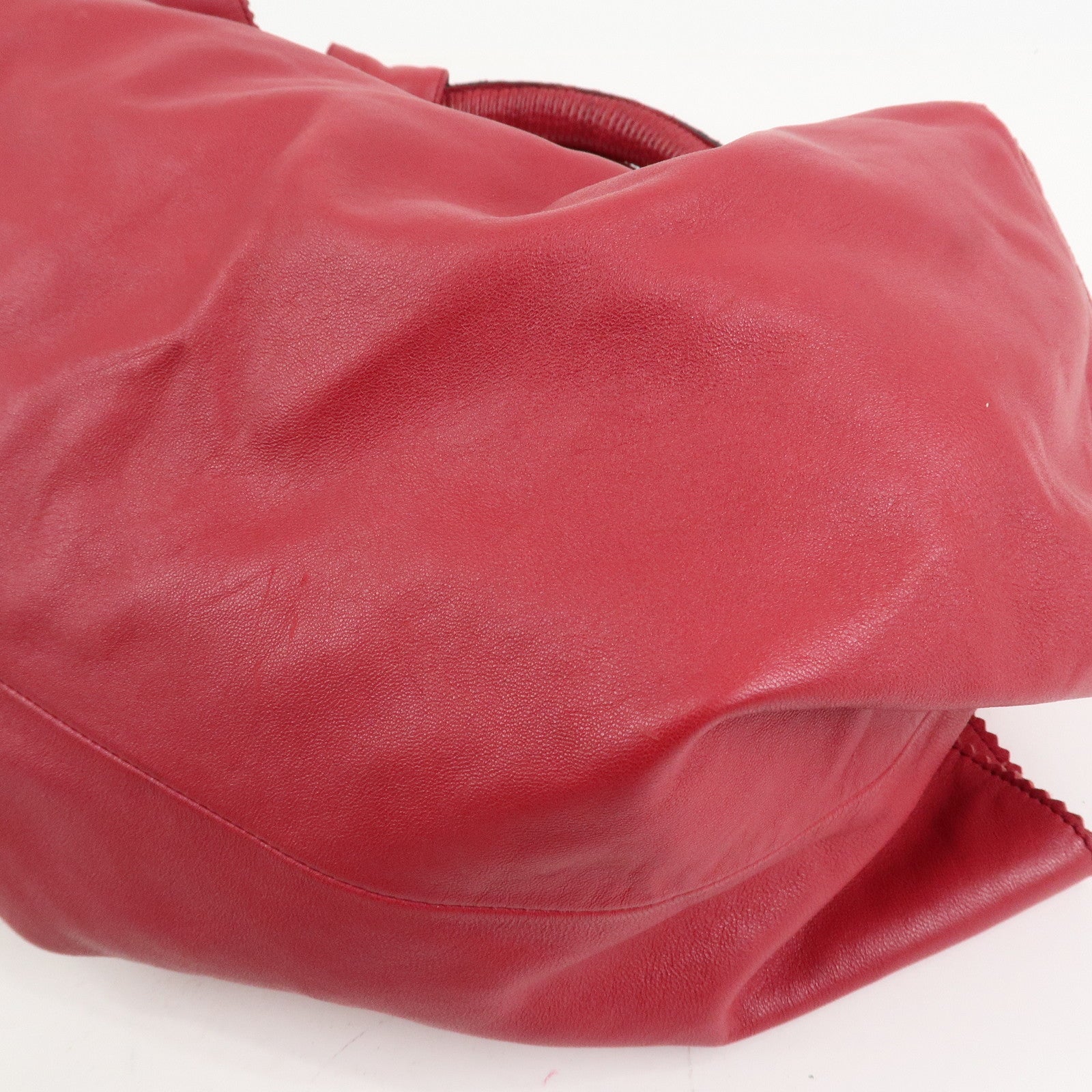 LOEWE Anagram Nappa Leather Nappa Aire Hand Bag Shoulder Bag Red