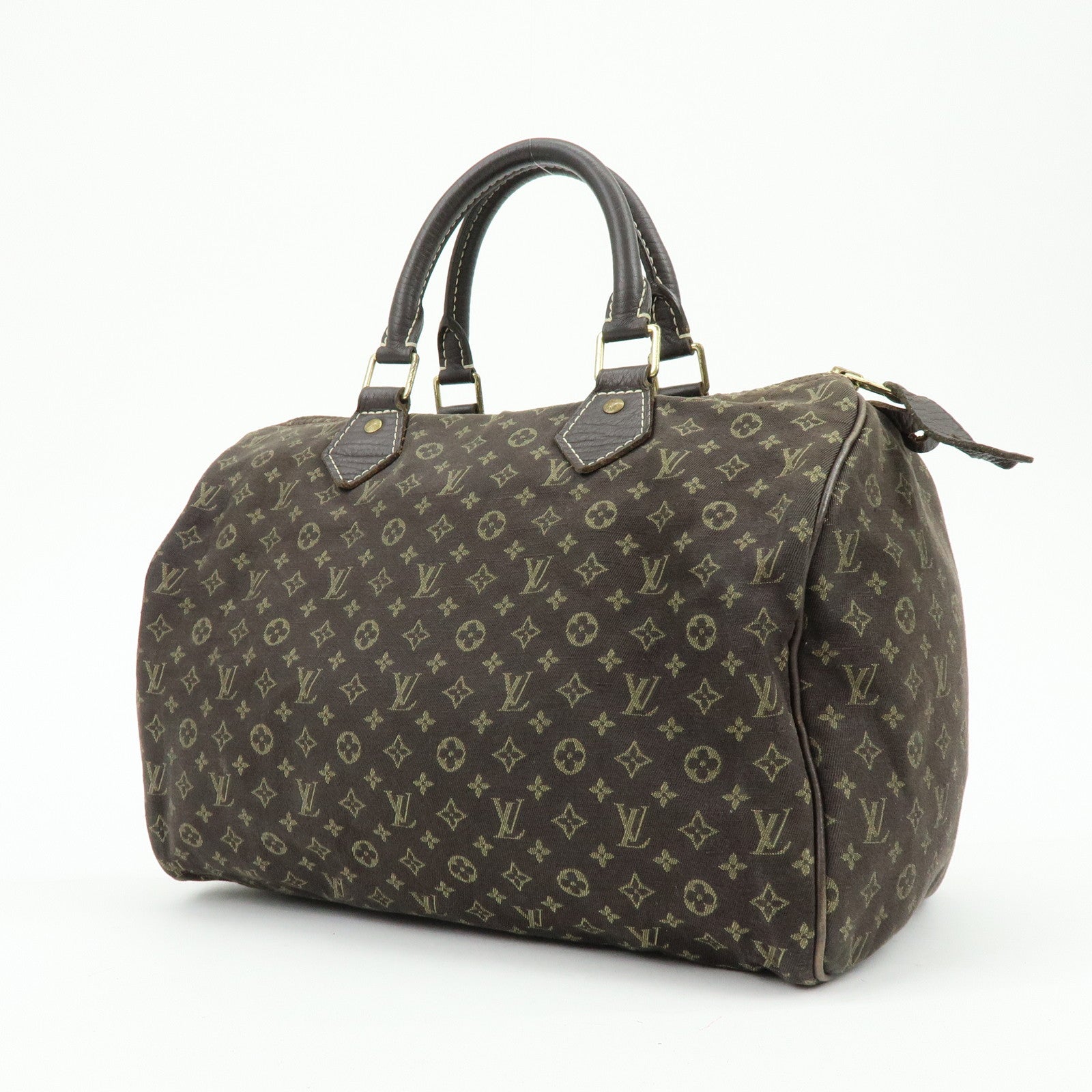 Louis Vuitton Monogram Mini Lin Speedy 30 Boston Bag Ebene M95224
