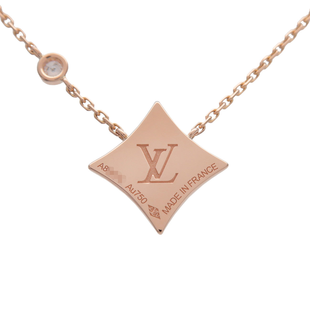 Louis Vuitton Pendant Color BlossomBB 1PDiamond Necklace K18 Q93892