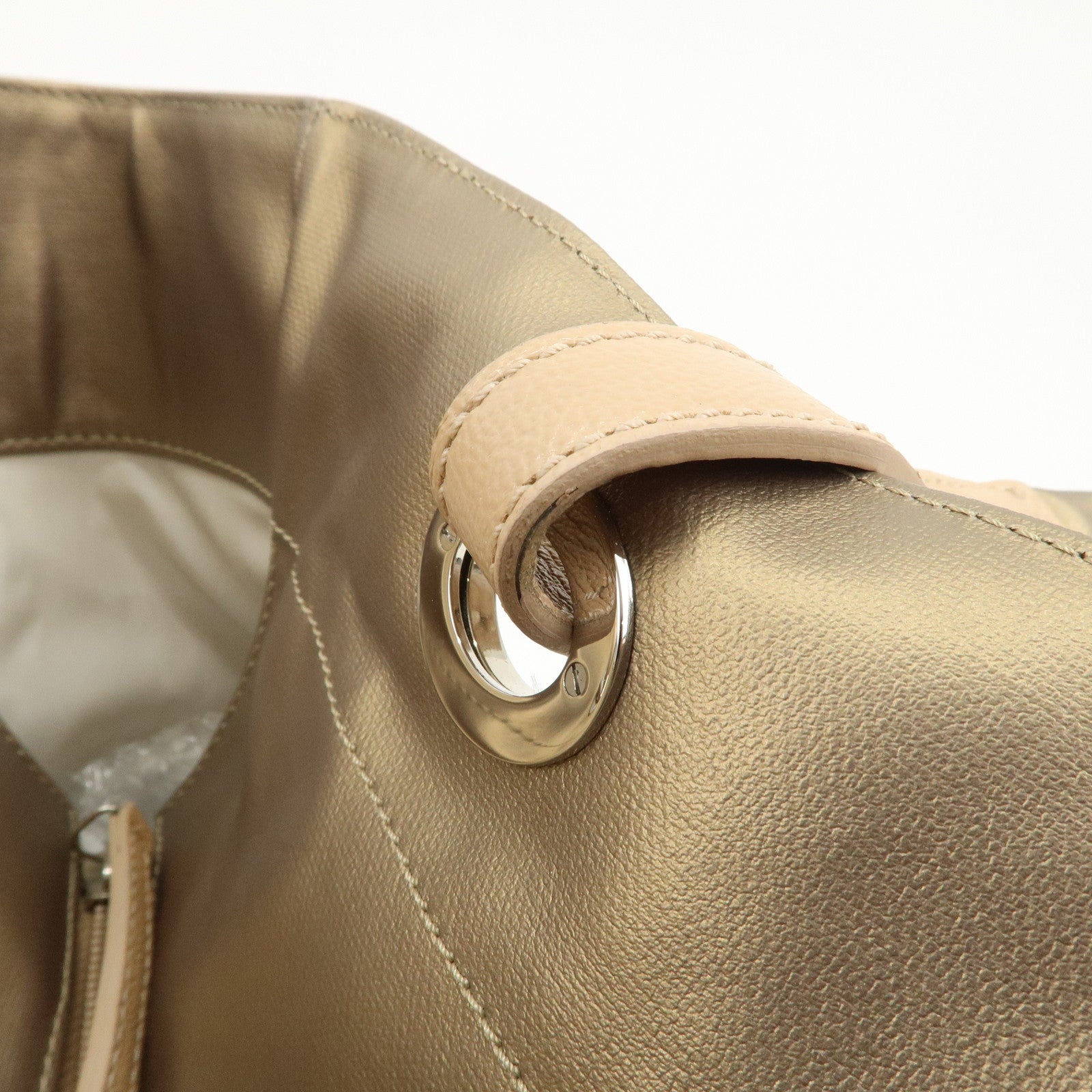 CHANEL Paris Biarritz MM PVC Canvas Tote Bag Hand Bag Beige A34209