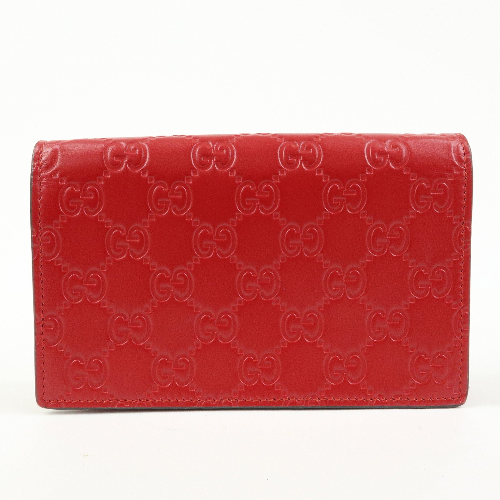 GUCCI Interlocking G Guccissima Chain Shoulder Bag Cherry 481291