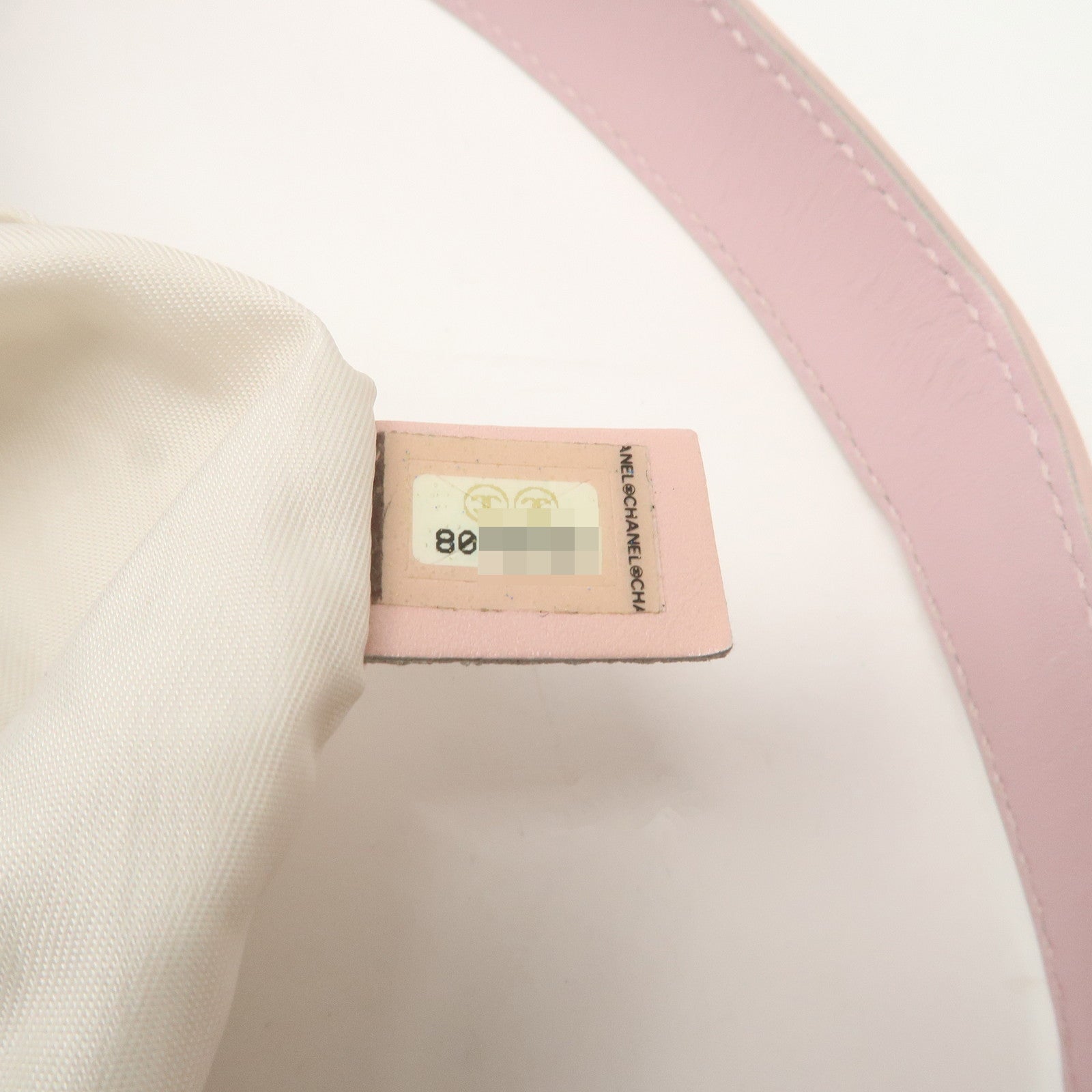 CHANEL New Travel Line Nylon Leather Shoulder Bag Hand Bag Pink Used